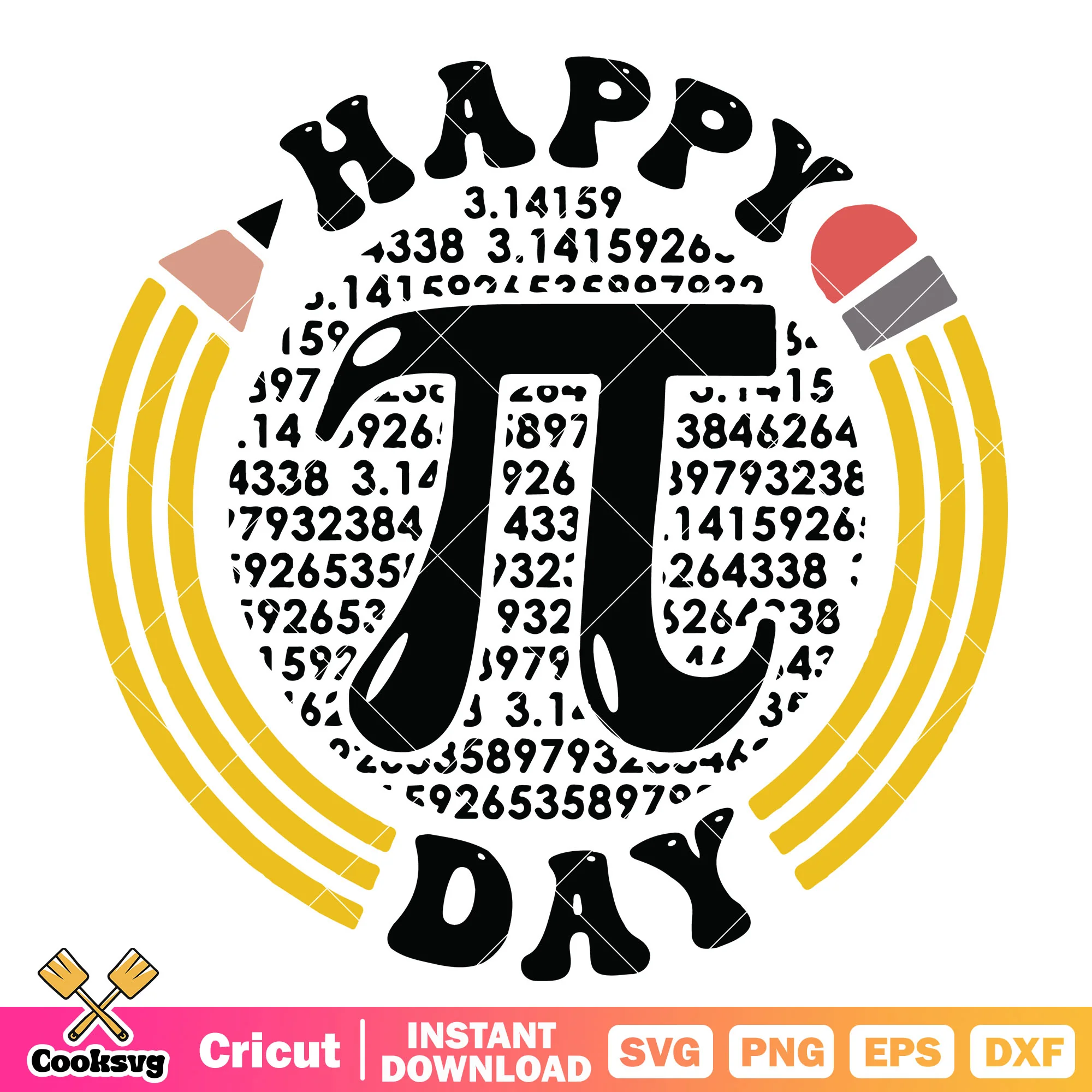 Happy pi 3 14 day pencil svg, happy pi day meme svg, happy pi day svg