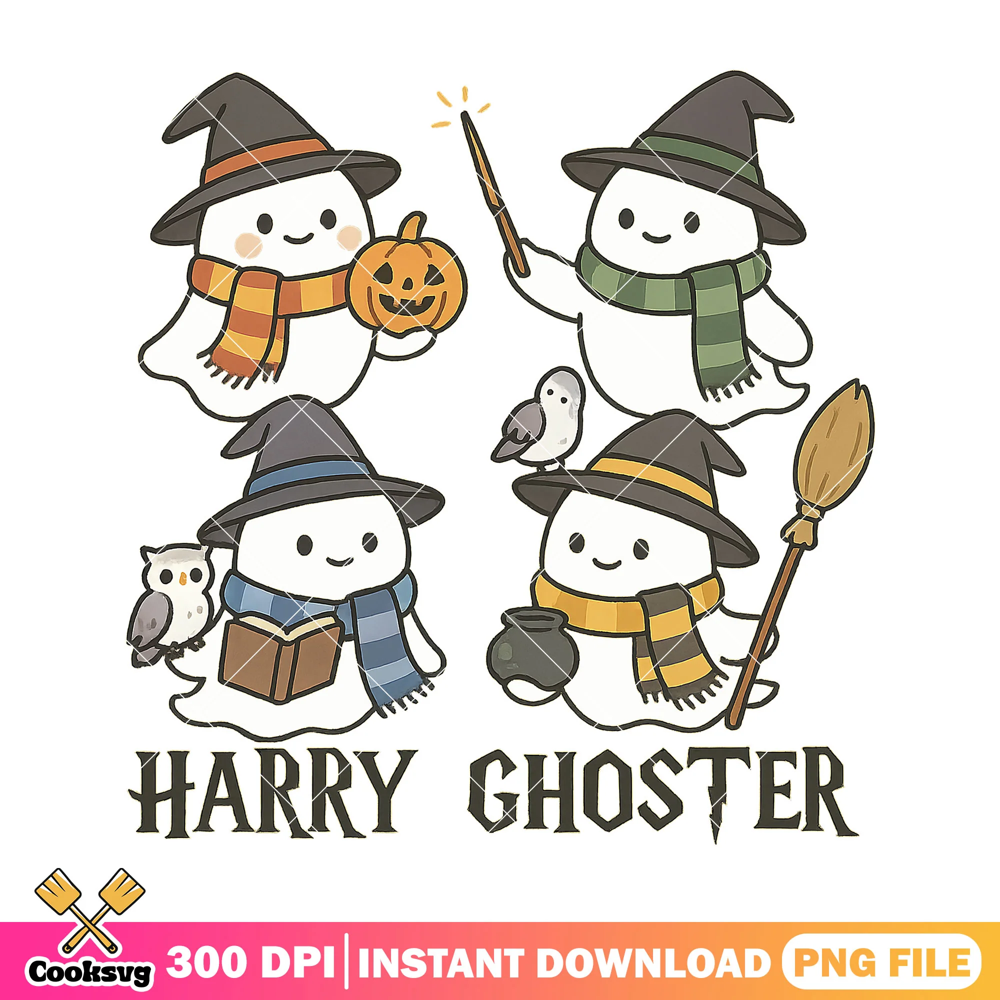 Hauntingly cute ghosts png, harry ghoster png, harry potter movies png
