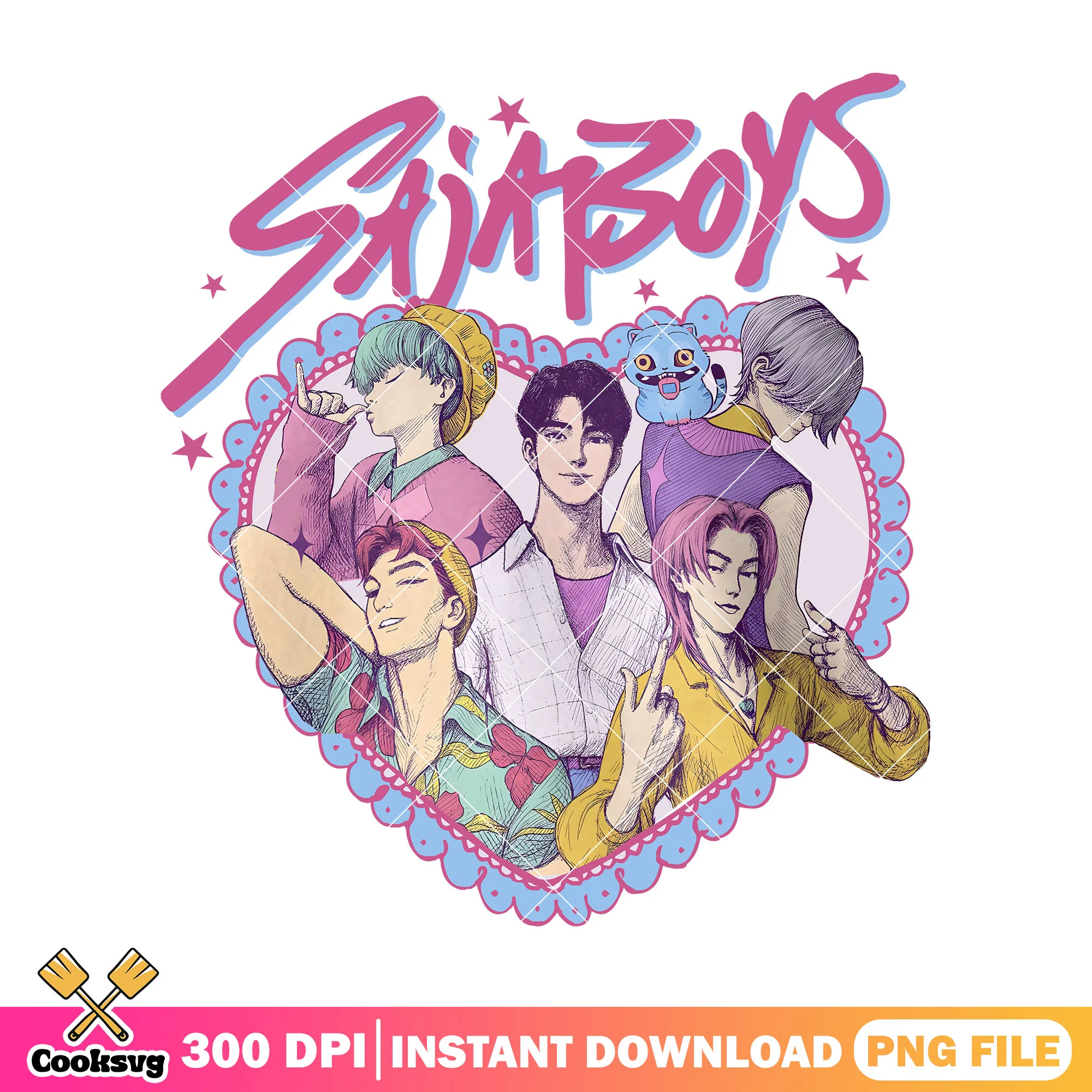 Heart mirror saja png, love saja boys png, kpop demon hunters png