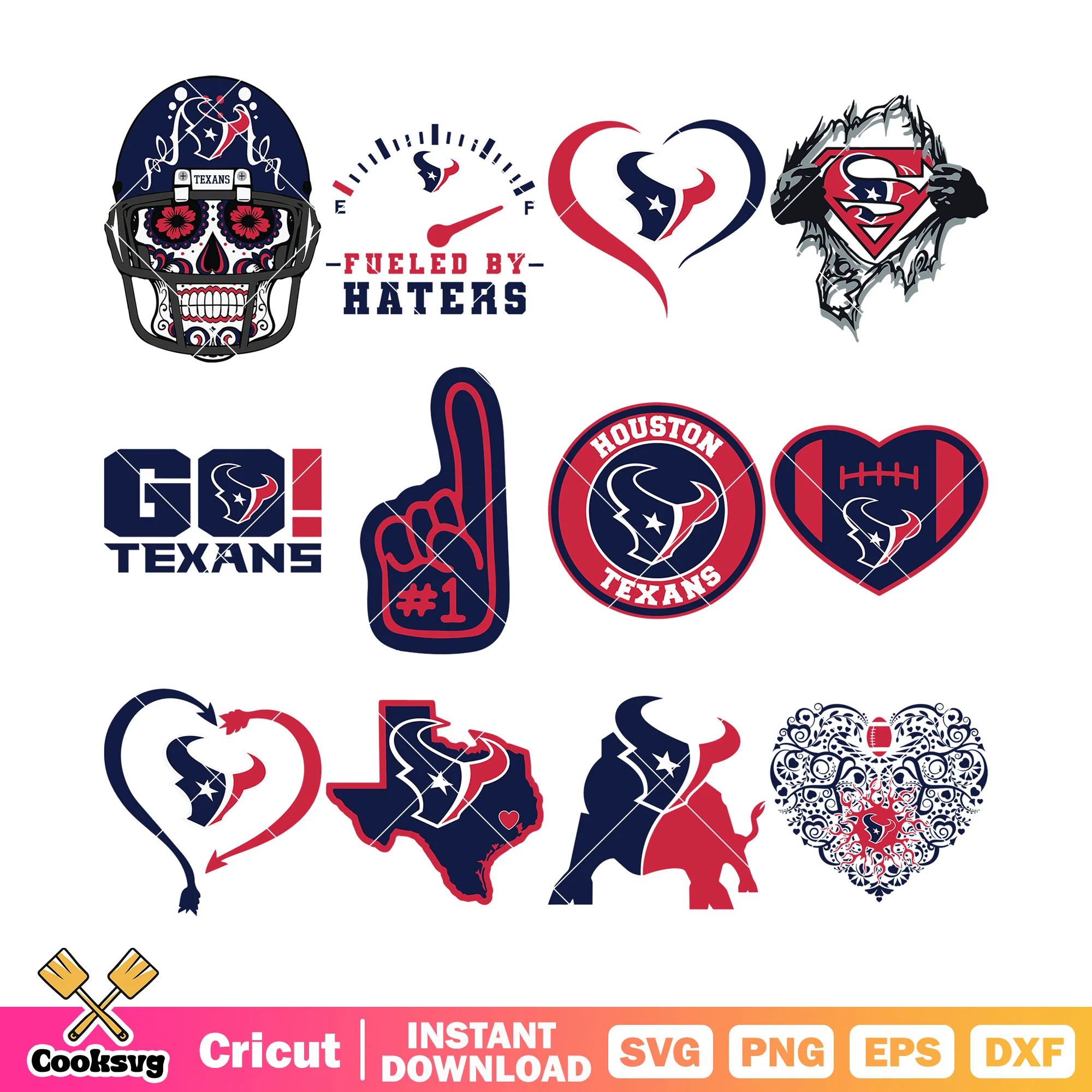 Heart texans icon bundle svg, houston texans svg, texas football teams svg
