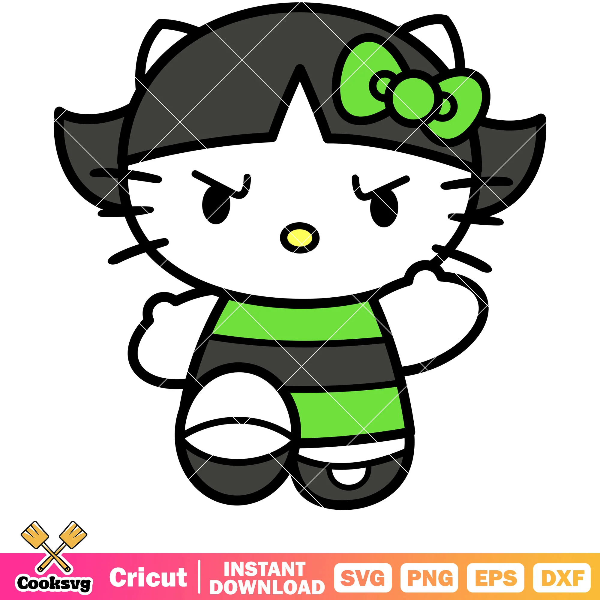 Hello Kitty buttercup svg, hello kitty svg, powerpuff girls svg