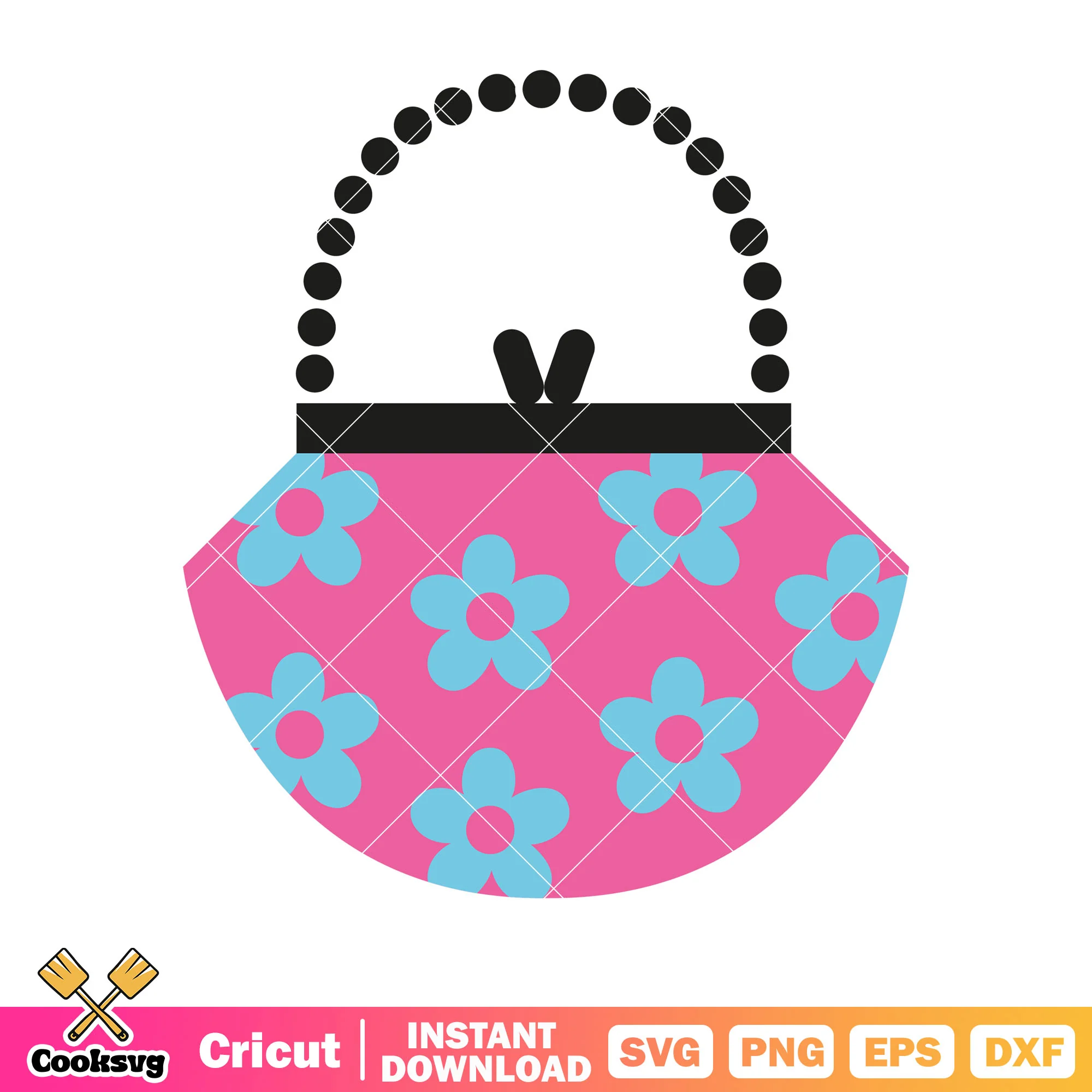 Hello kitty cartoon bag design svg, pink hello kitty svg