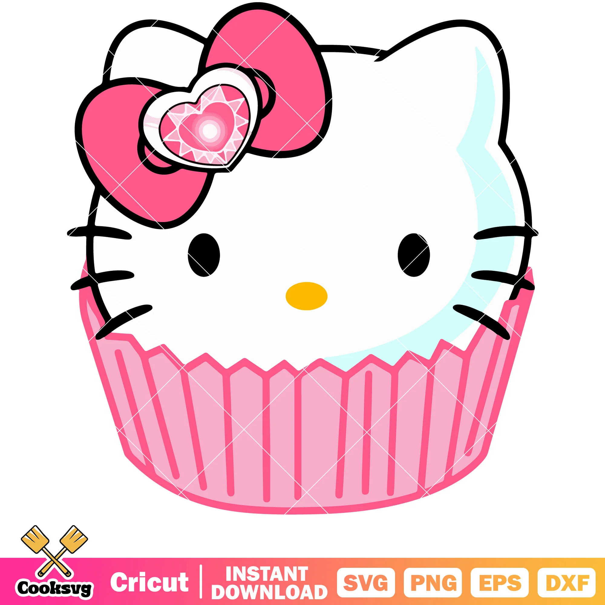 Hello kitty face cake svg, hello kitty svg, sanrio cartoon svg