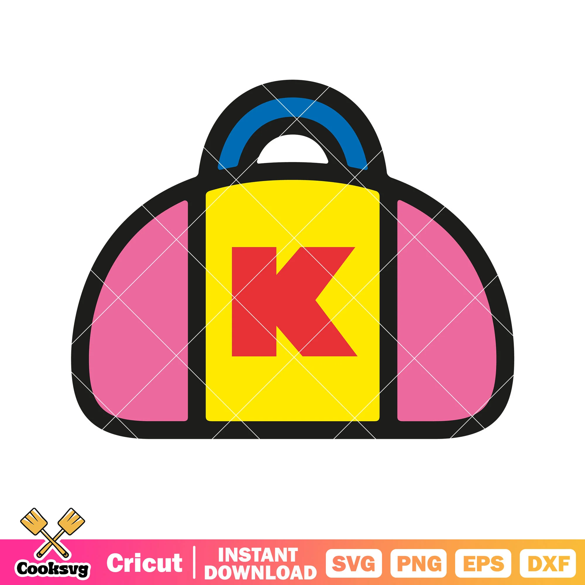 Hello kitty k fashion bag svg, hello kitty bag svg, kitty cat svg