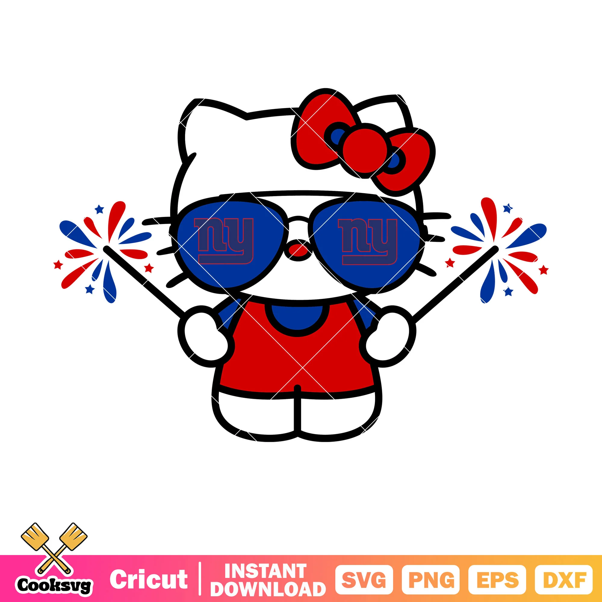 Hello kitty new york giants firework svg, new york giants svg