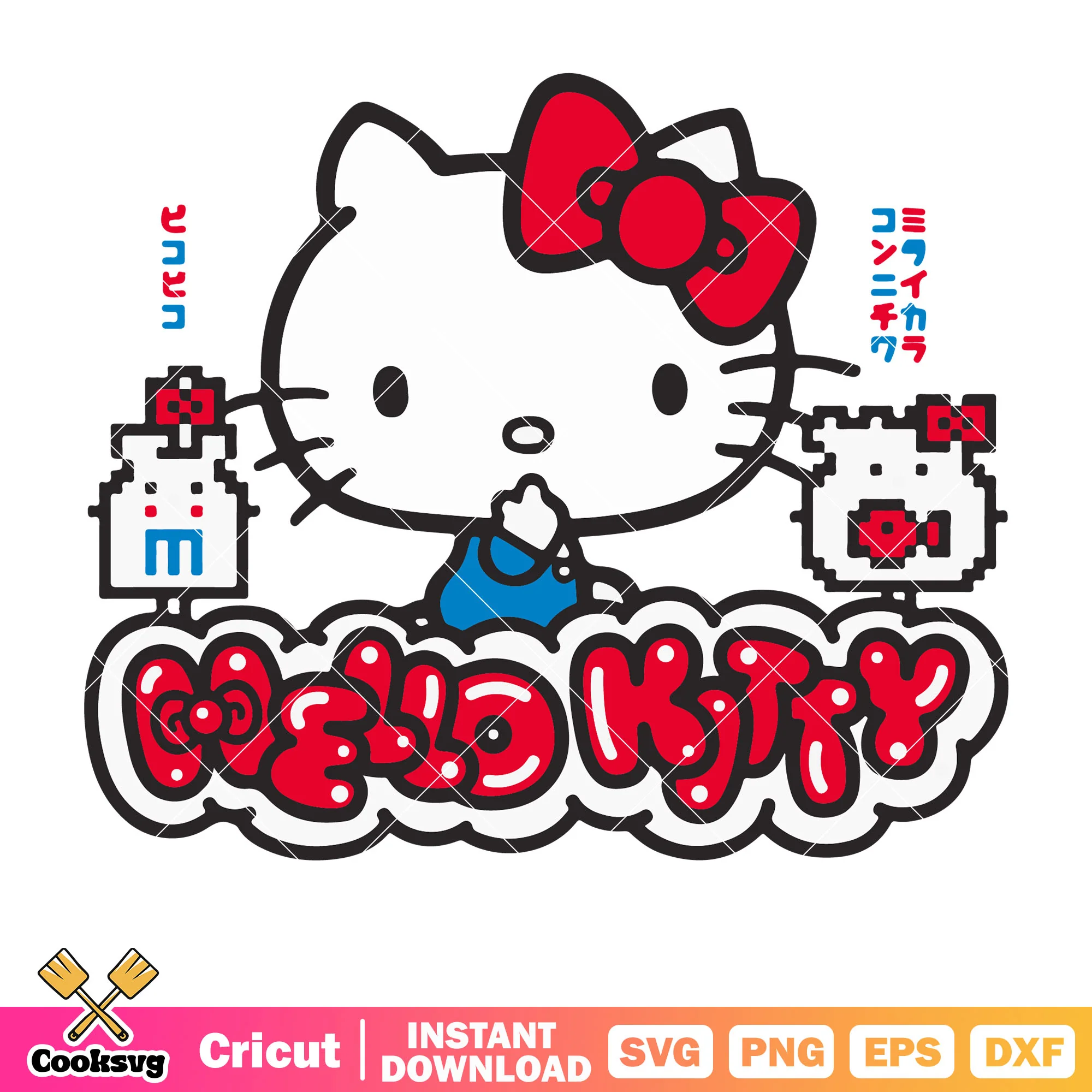 Hello kitty red design svg, sanrio characters cartoon svg