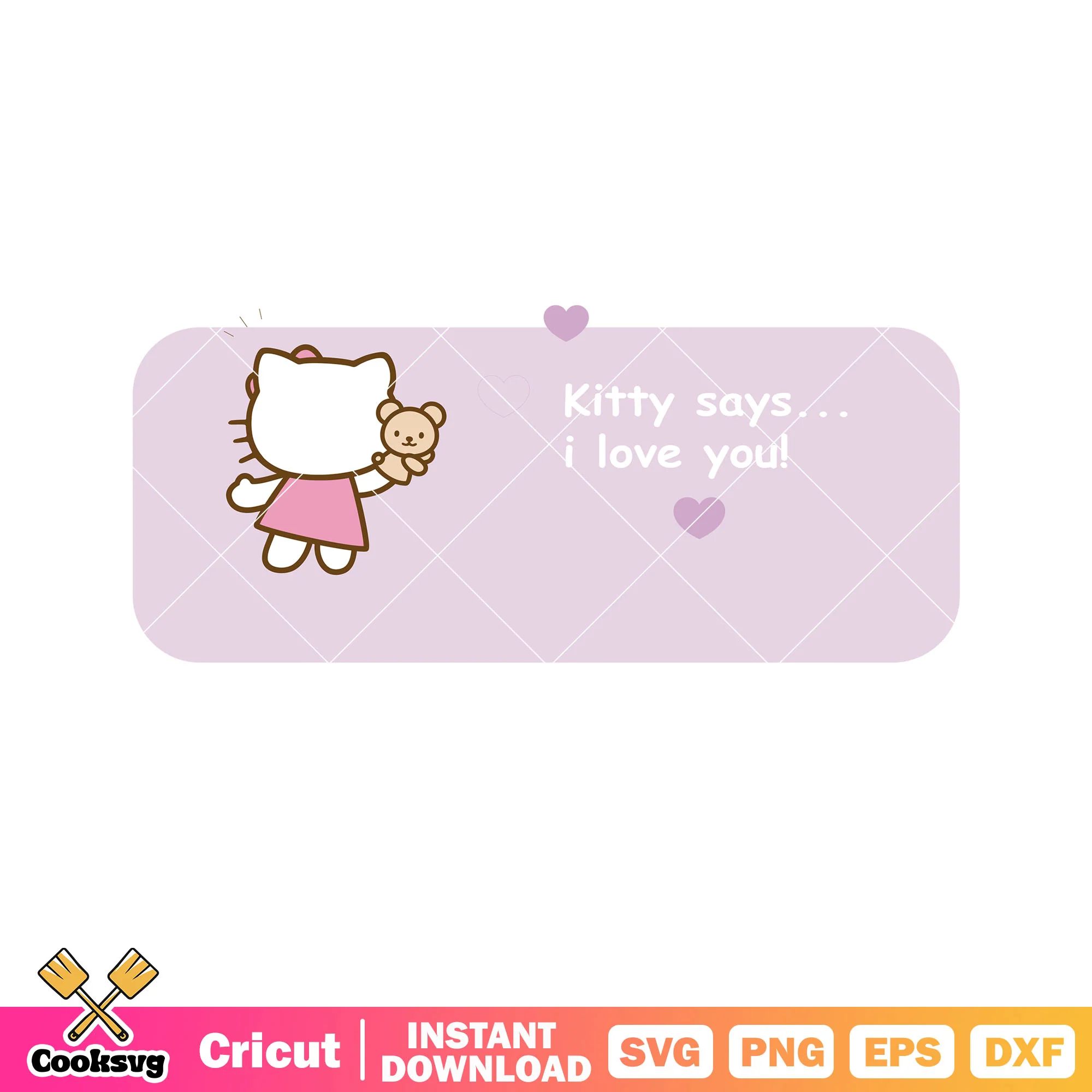 Hello kitty say i love you svg, hello kitty i love you svg