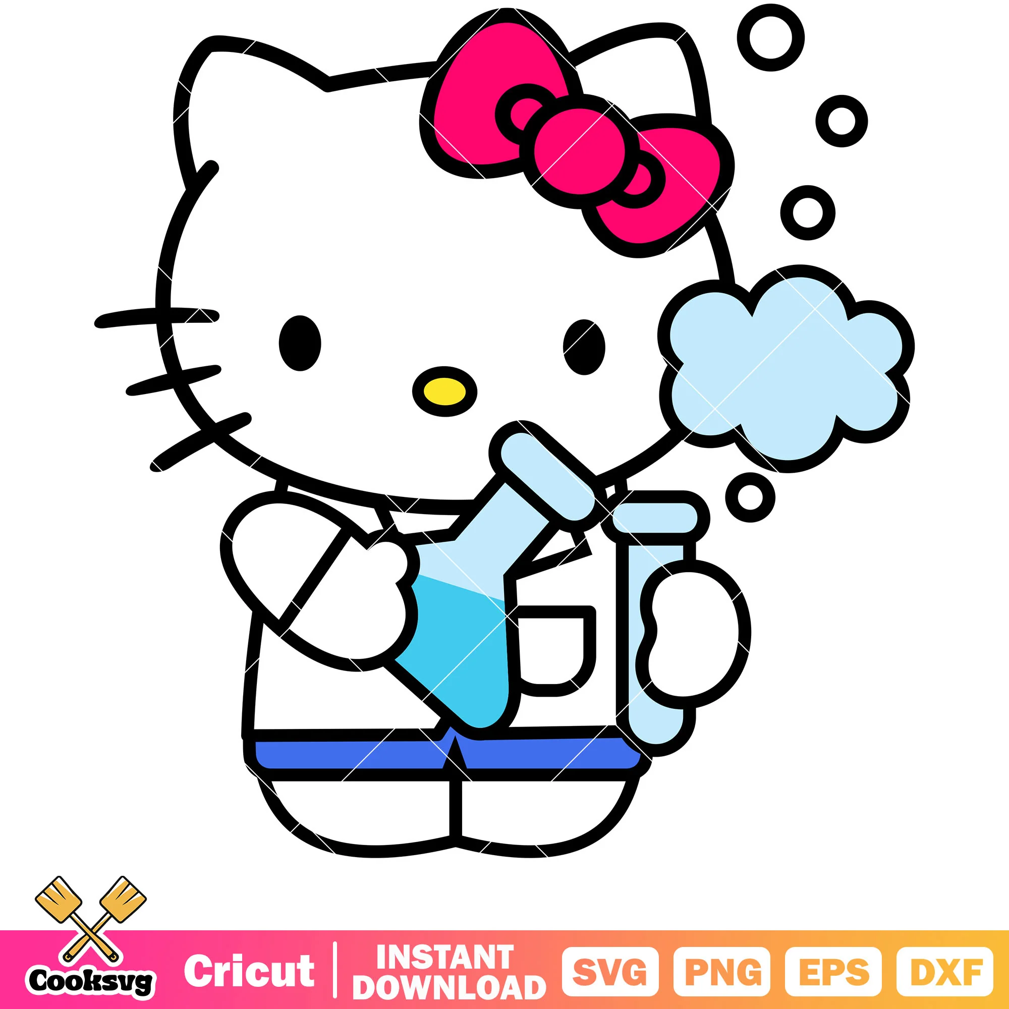 Hello kitty scientist svg, hello kitty svg, sanrio cartoon svg