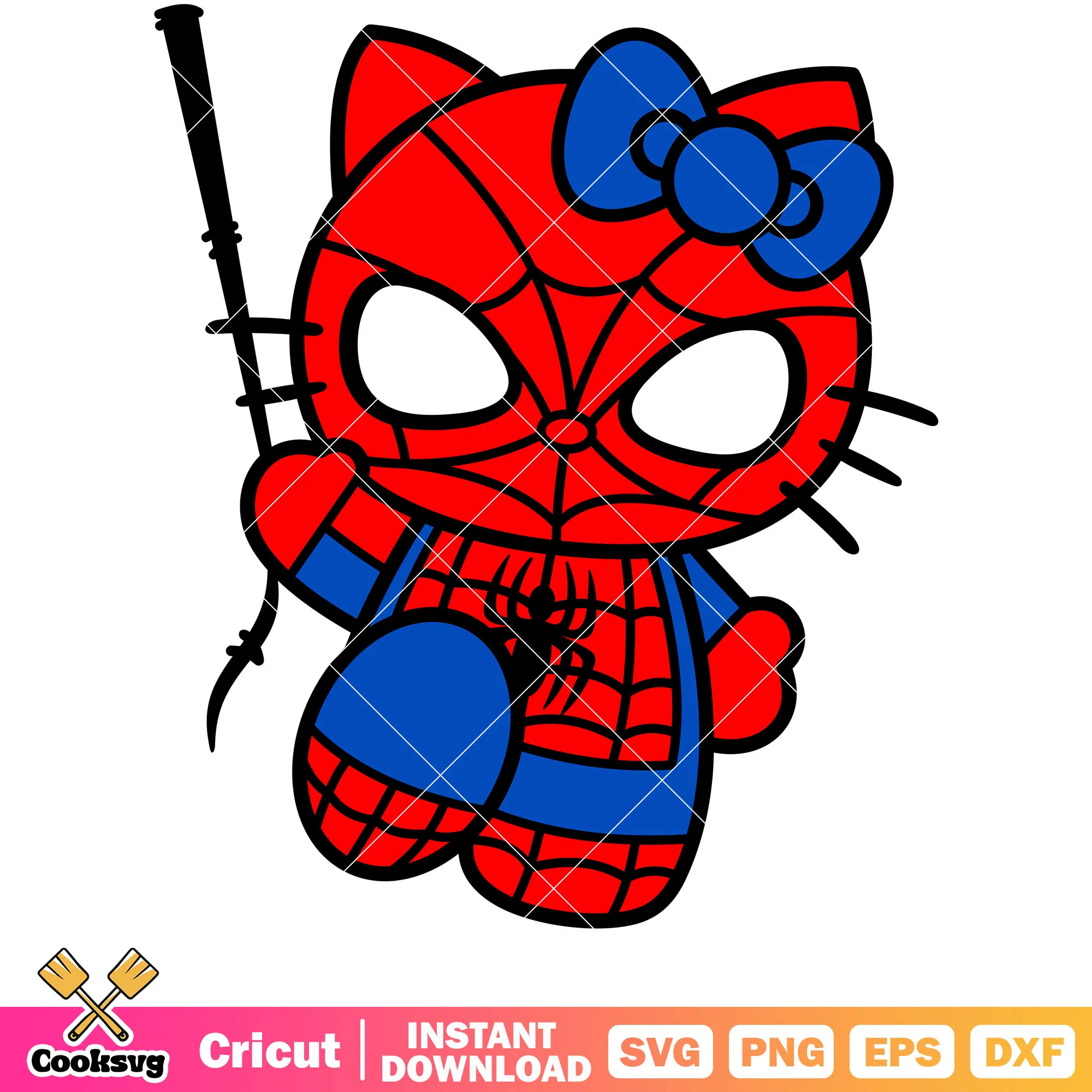 Hello kitty spider man svg, hello kitty svg, sanrio cartoon svg
