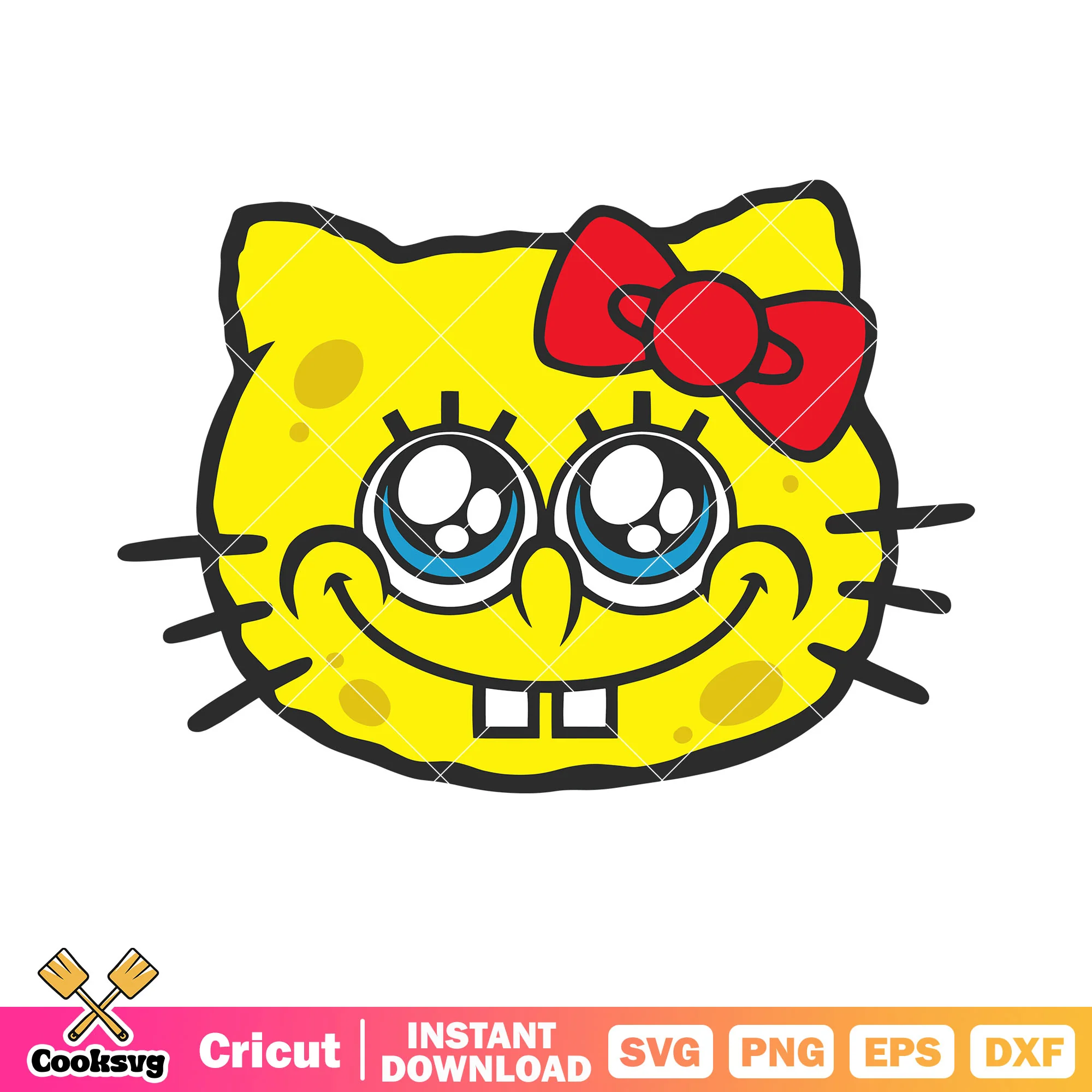 Hello kitty svg, sponge bob square pant svg, cartoon for kids svg