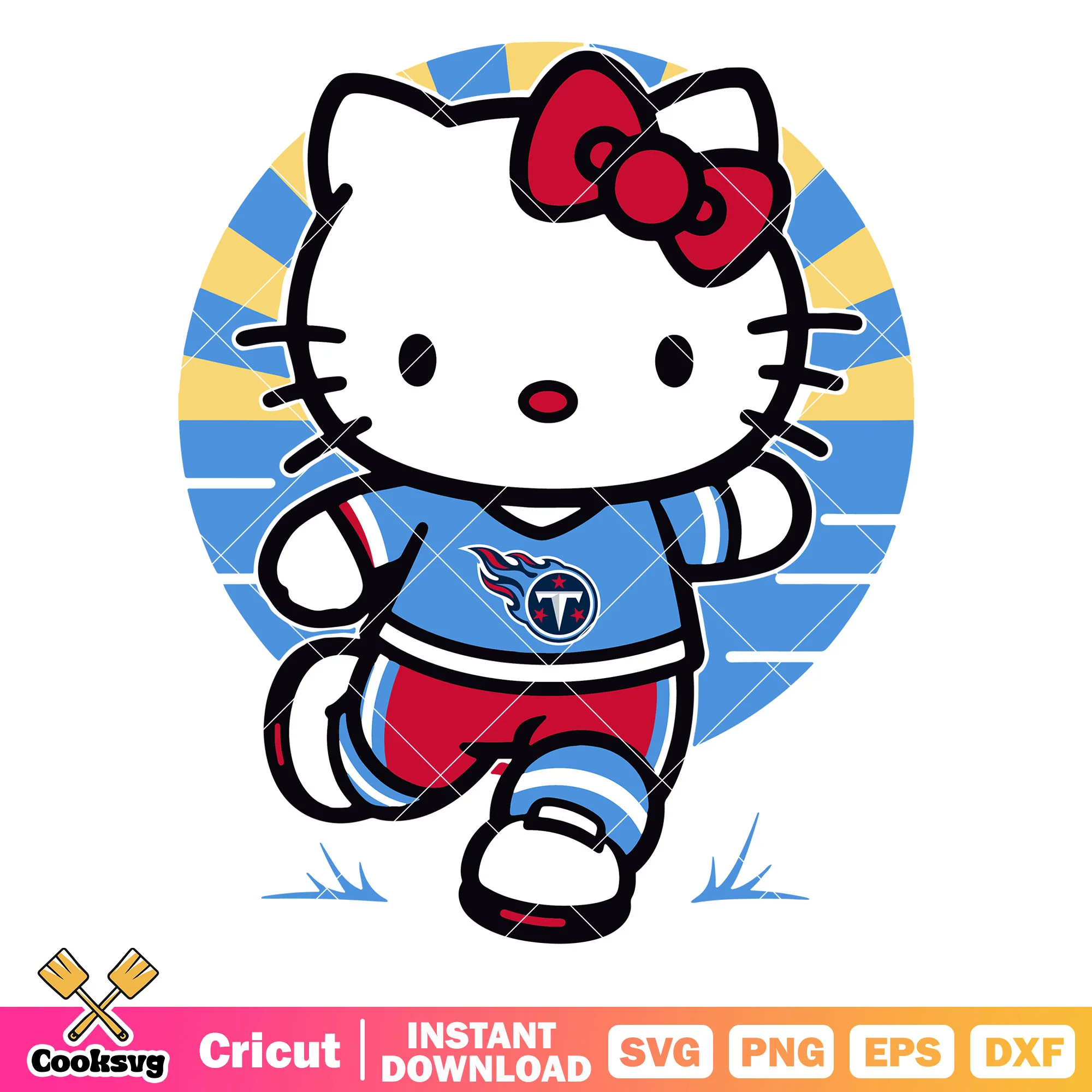 Hello kitty tennessee titans sport costume svg, tennessee titans svg