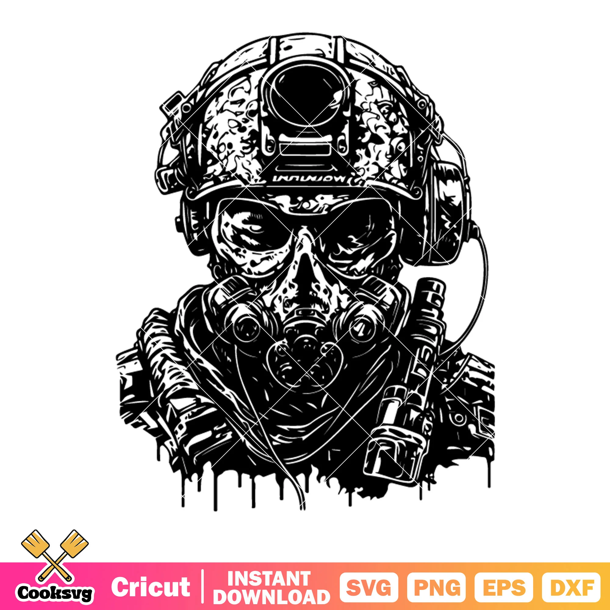 Heroic soldiers svg, bloody warrior svg, gas mask helmet svg