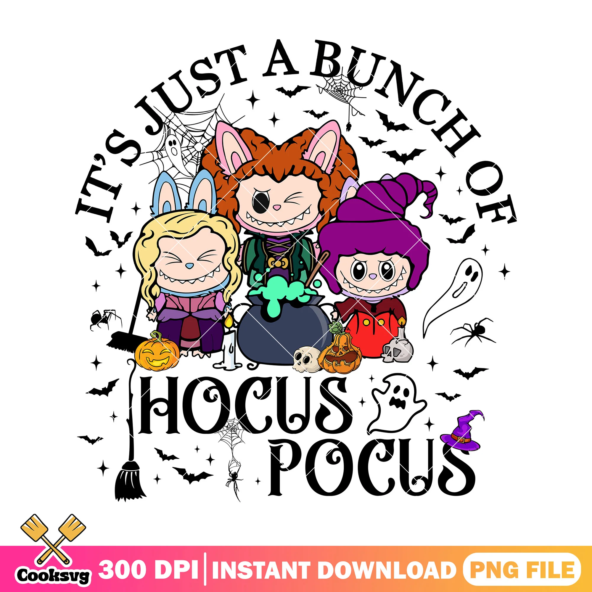 Hocus pocus bunch of labubu png, hocus pocus png, labubu secret png