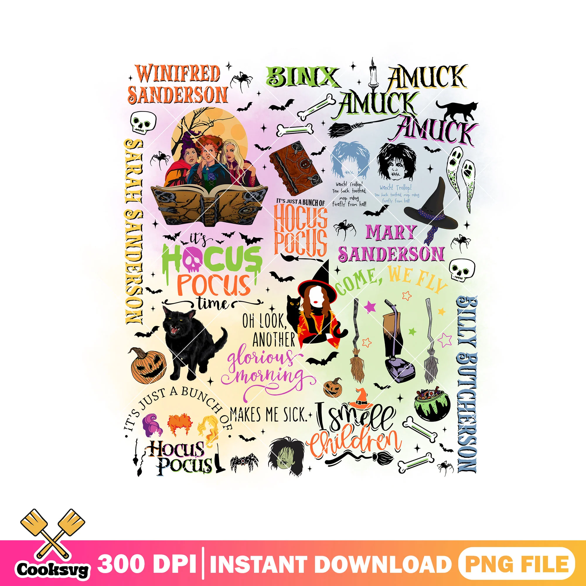 Hocus pocus movie png, halloween decor png, halloween movie png
