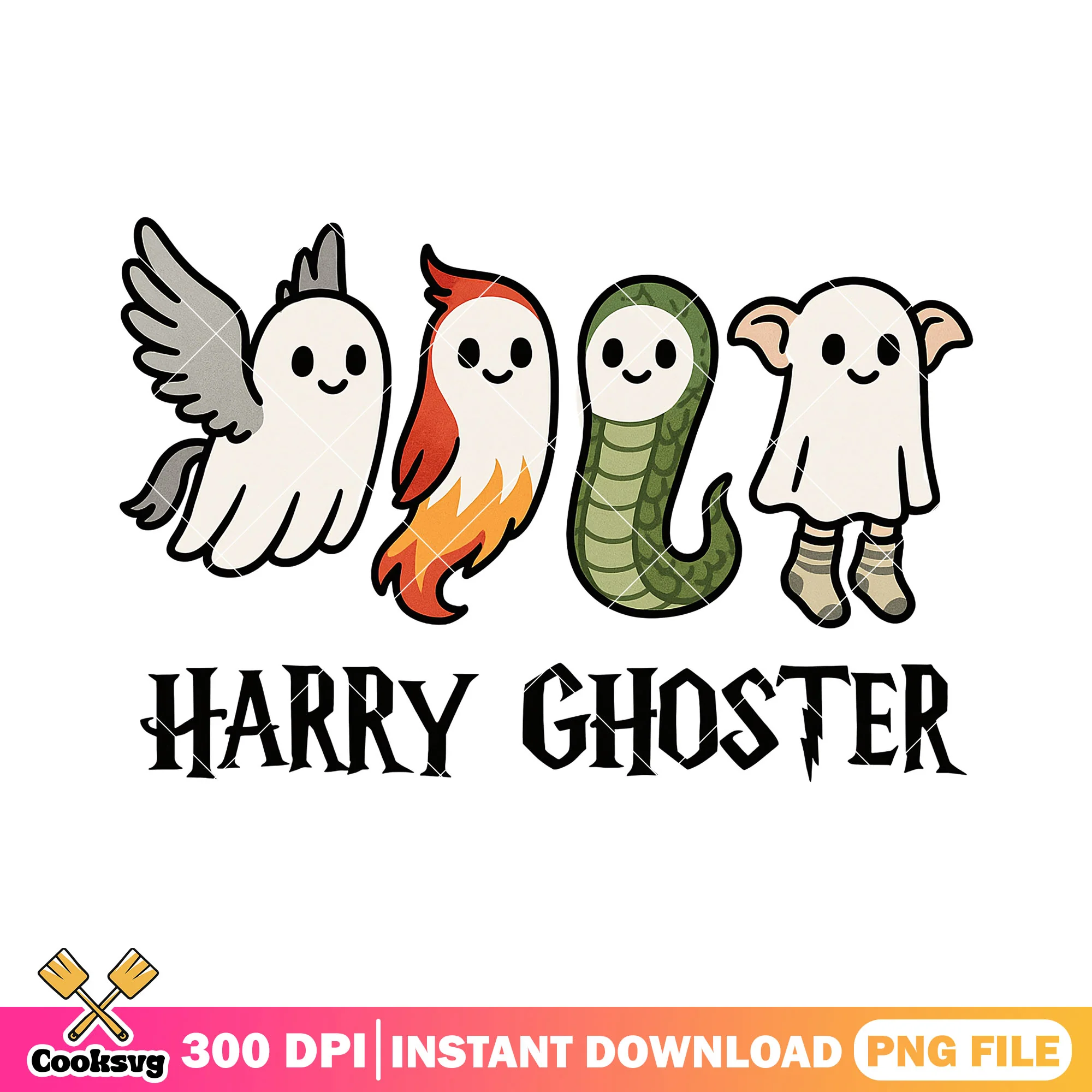 Hogwarts ghost animals png, halloween ghost png, harry ghosters png
