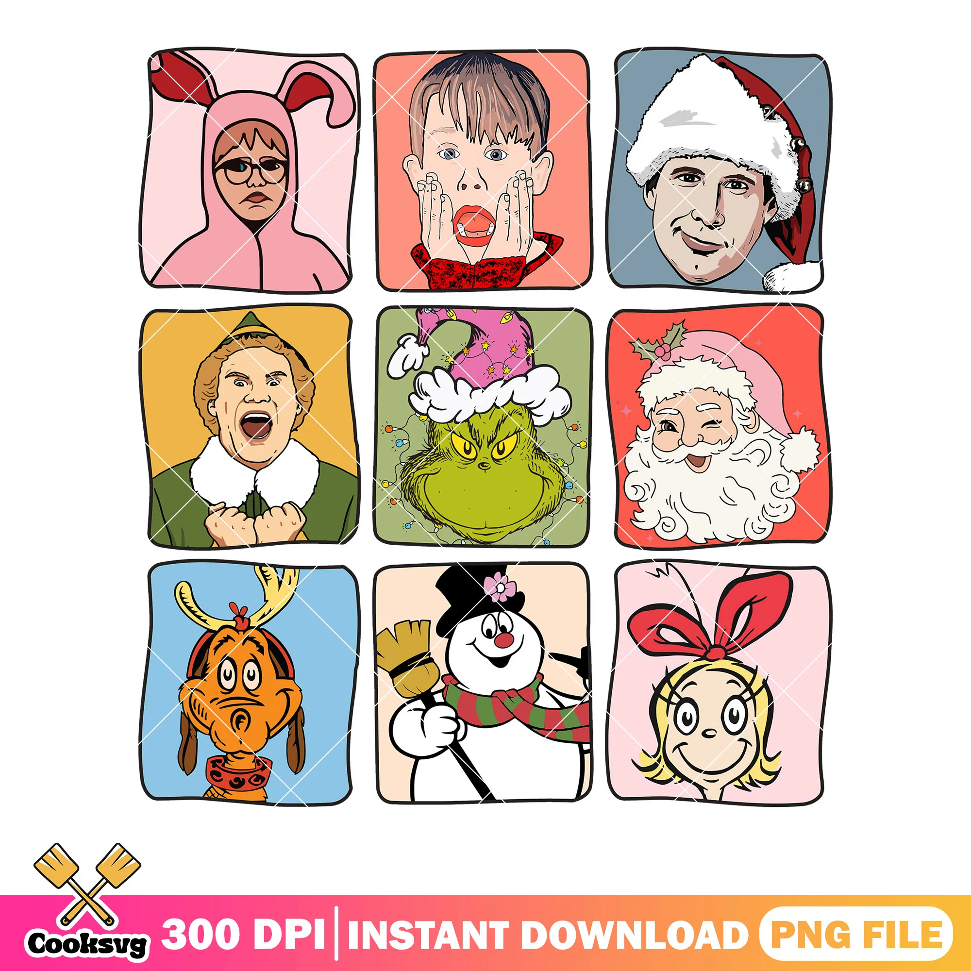 Holy christmas character movie png, cindy lou who png, home alone png