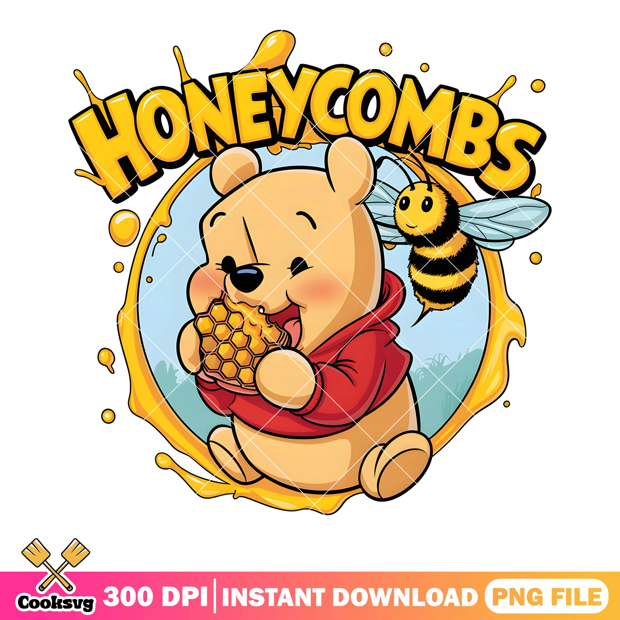 Honeycombs with pooh png, winnie the pooh png, pooh bear png