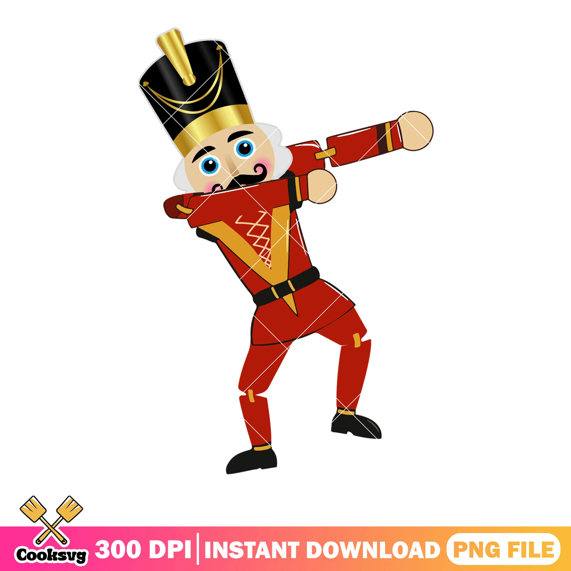 Hopping toy soldier png, christmas decor png, the nutcracker png