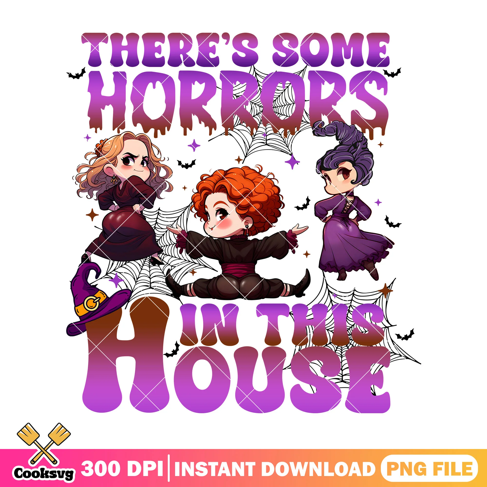 Horors in this house png, horror movie png, halloween decor png
