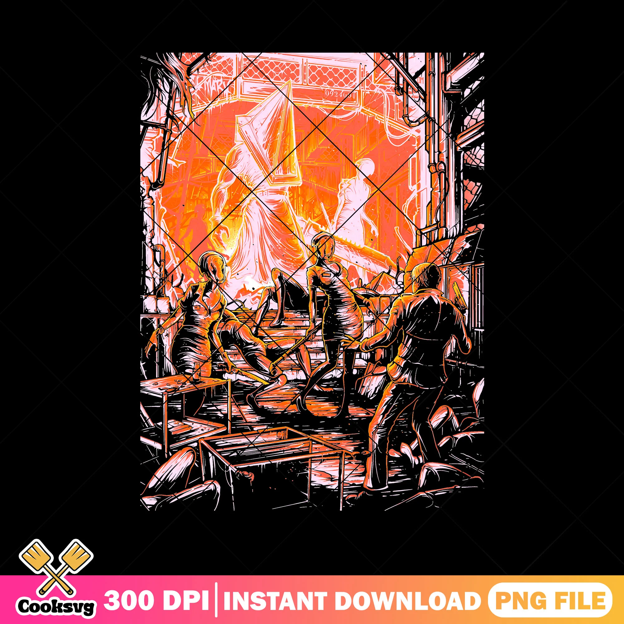 Horror halloween picture design png, halloween horror nights png