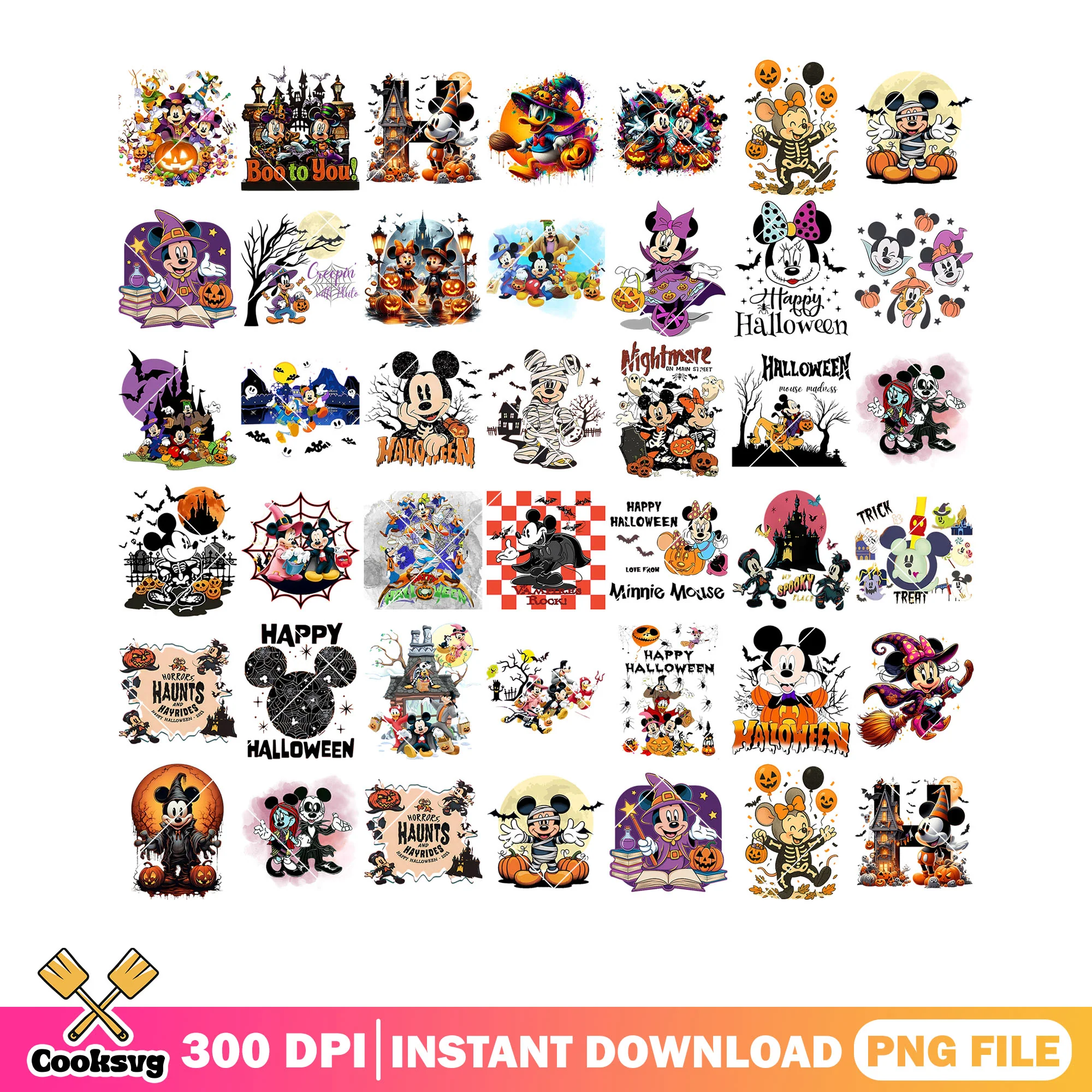 Horror haunts and hayrides png bundle, jack skelington costume png