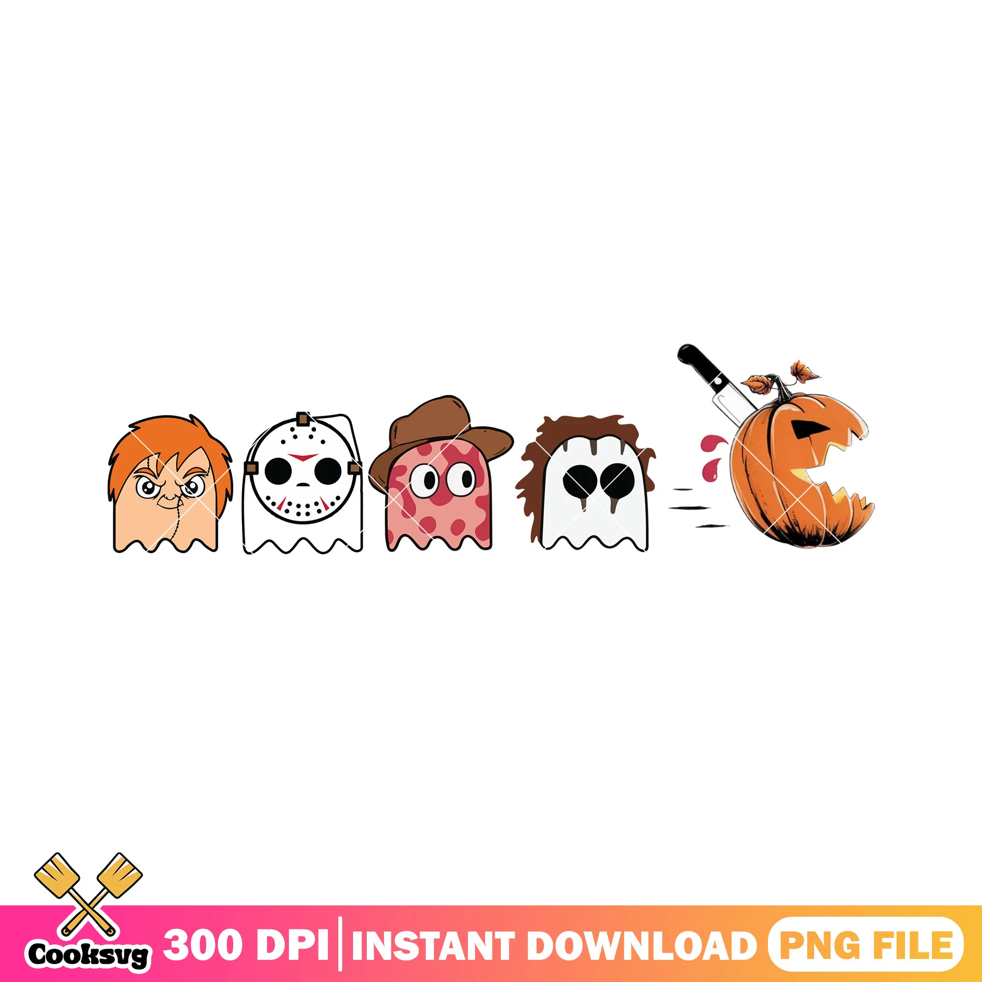 Horror icon ghosts png, halloween spirit png, horror movie png
