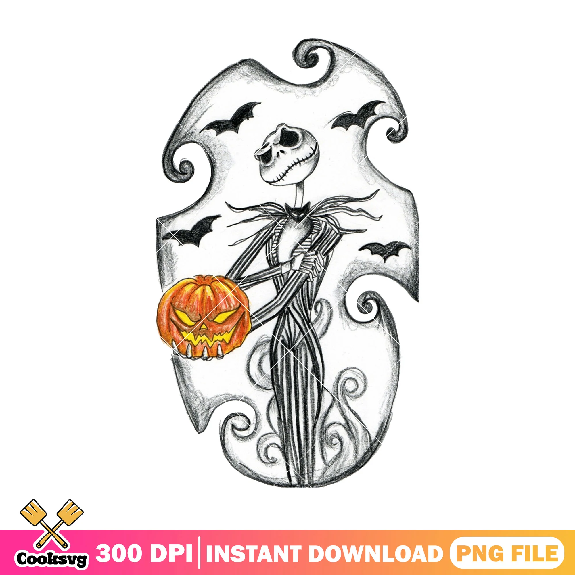 Horror jack design png, halloween idea png, disney horror png