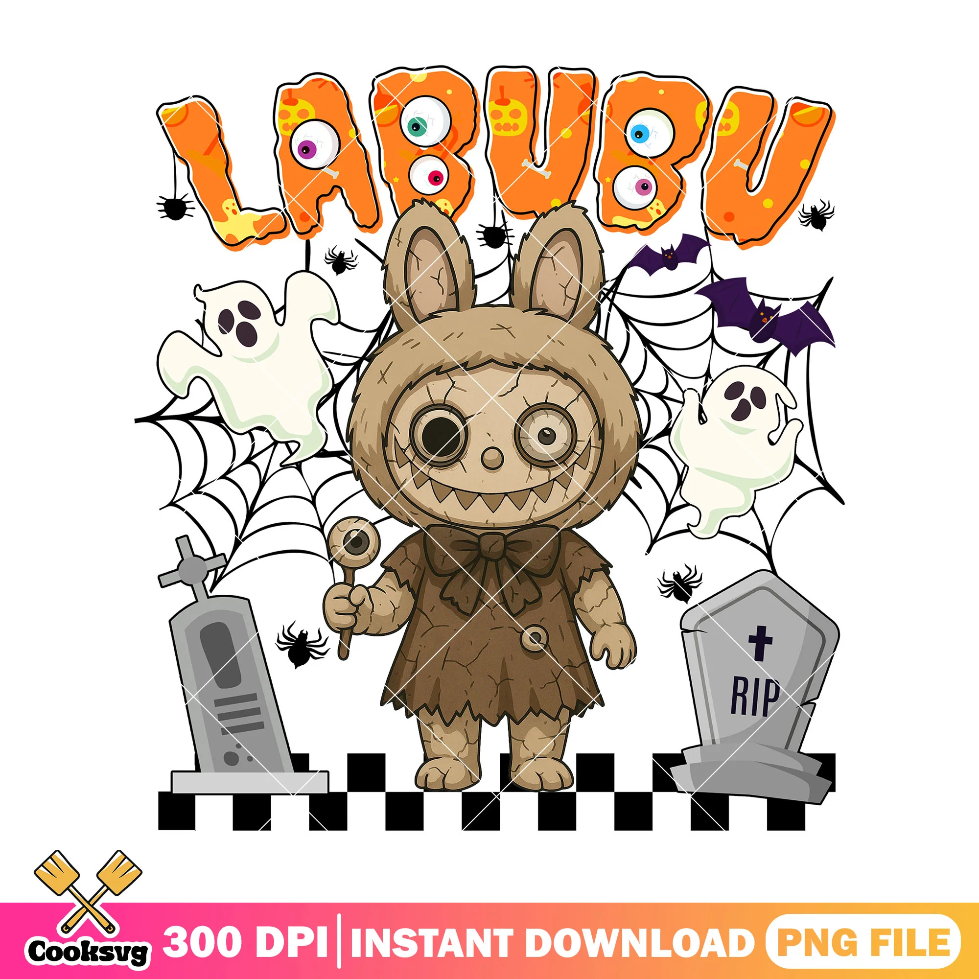 Horror labubu costume png, labubu clothers png, horror halloween png