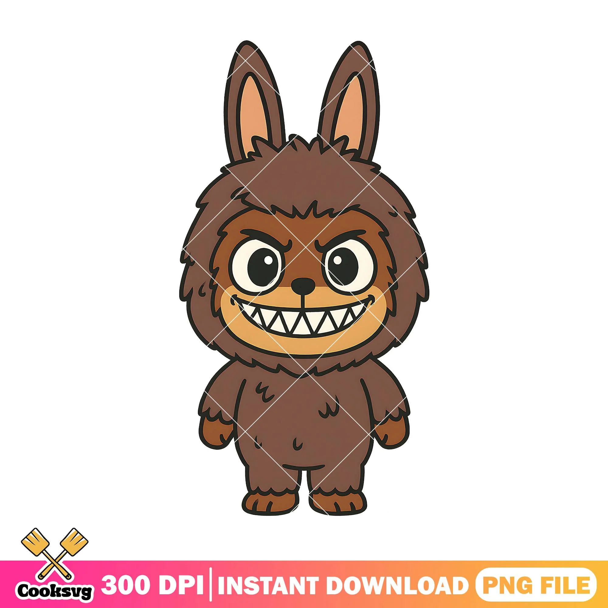 Horror labubu design png, labubu standing png, labubu halloween png
