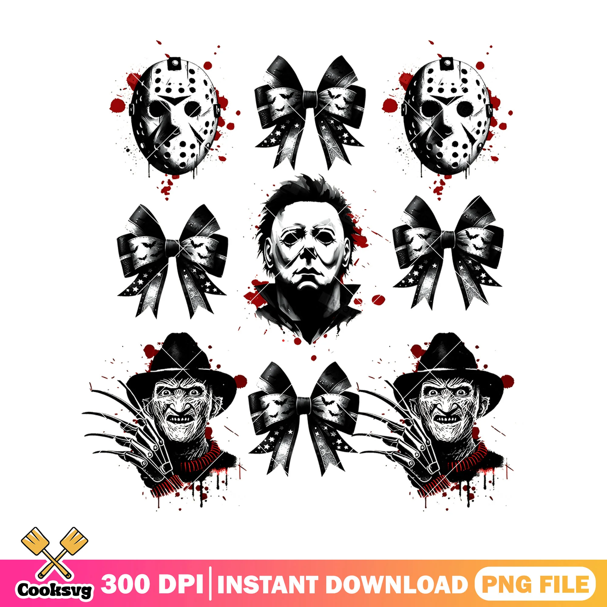 Horror nightmares image png, horror characters png, halloween png