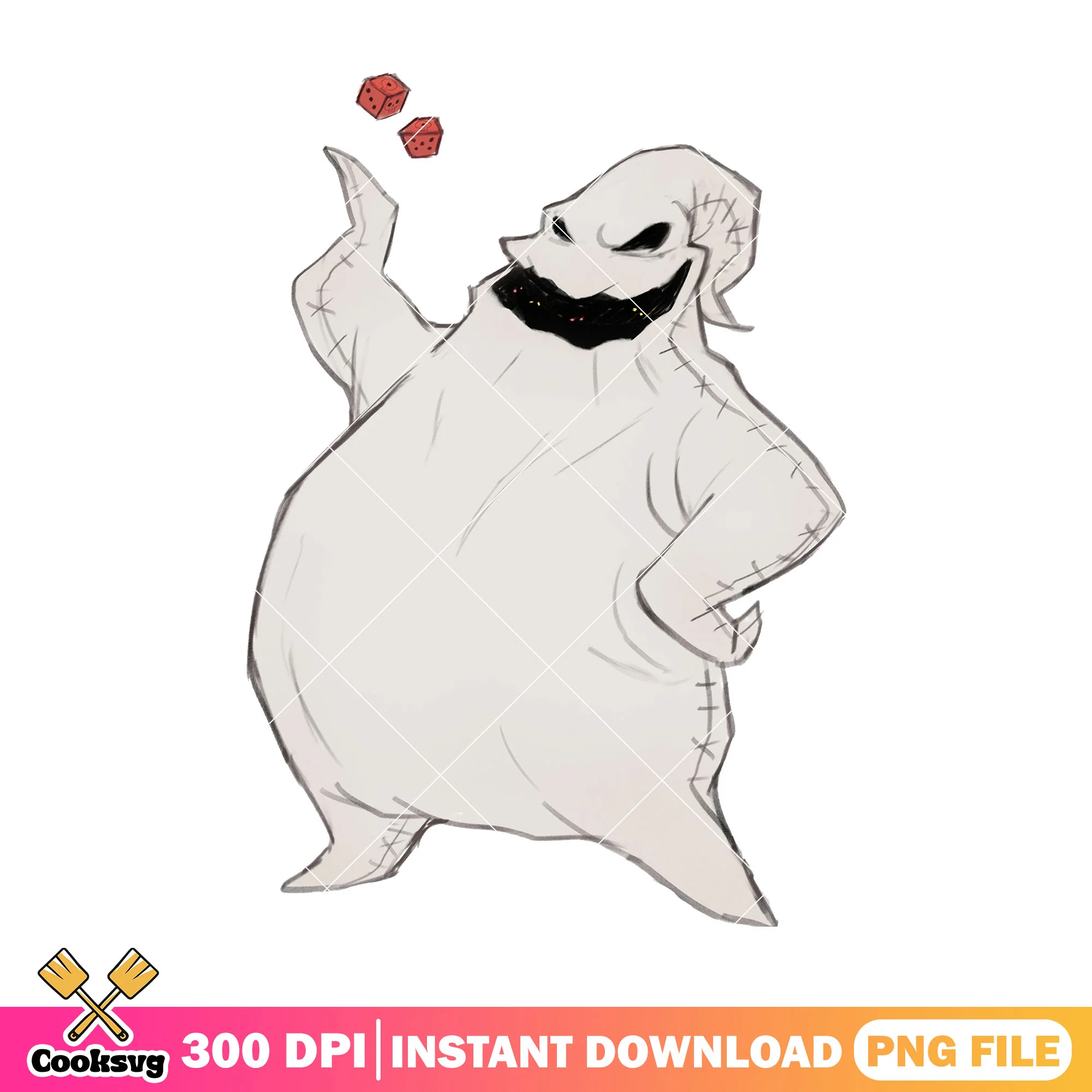Horror oogie boogie design png, horror oogie boogie png, halloween png