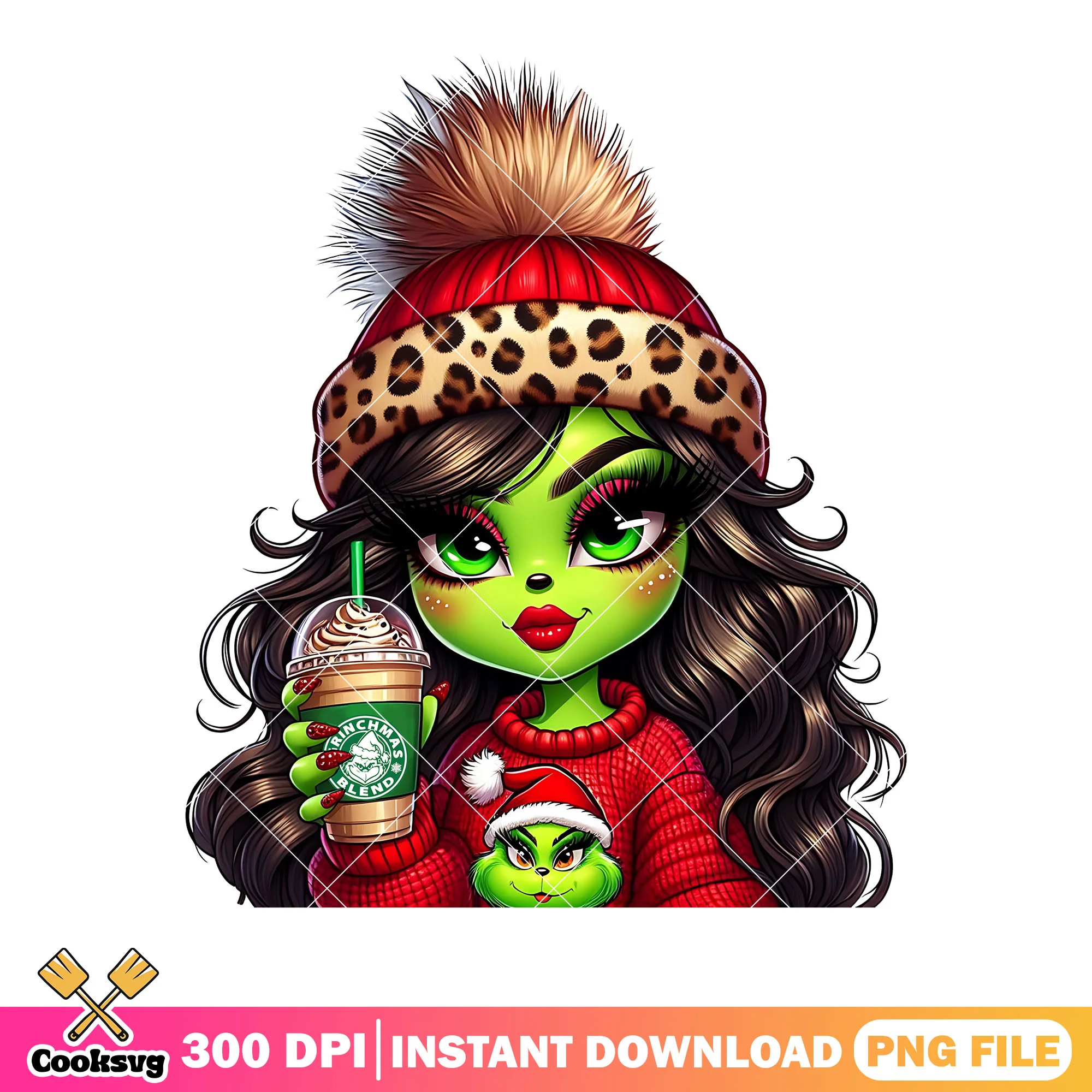 How grinch look so cute png, christmas vibes png, the grinch png