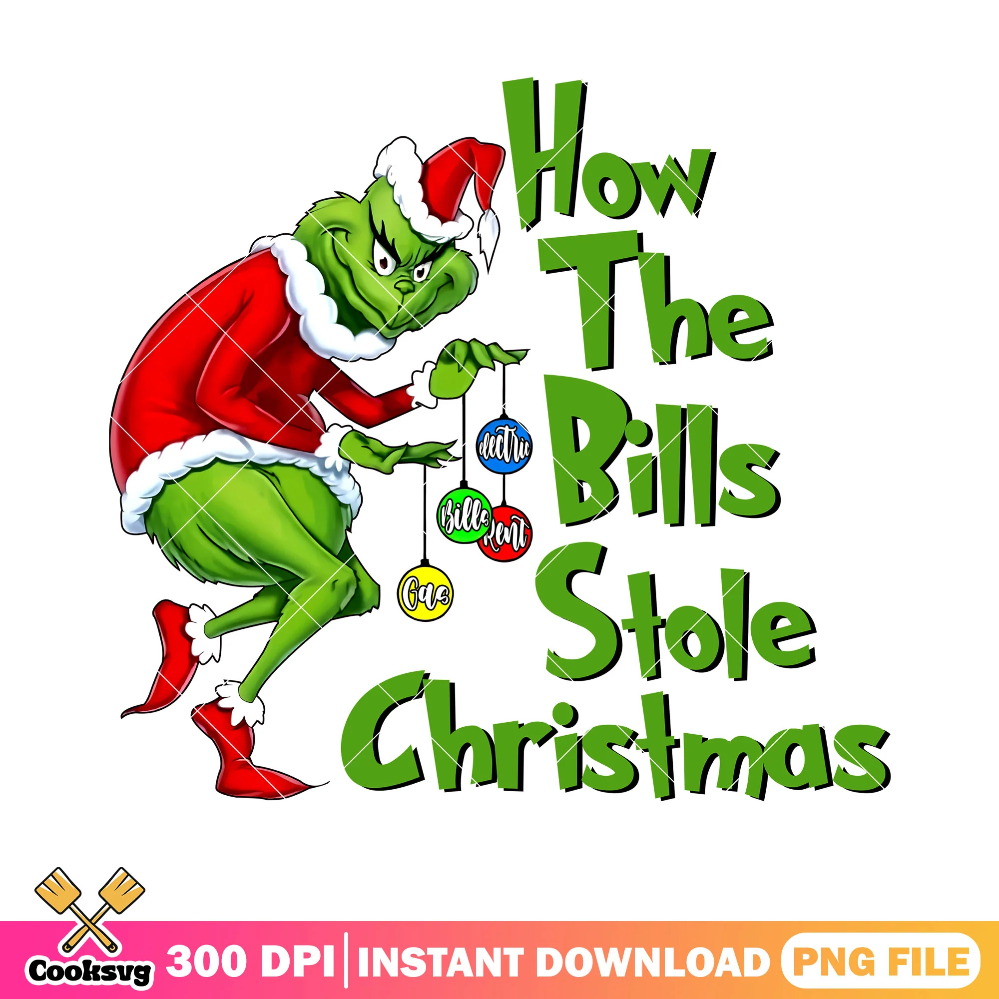 How the bills stole christmas png, the grinch png, santa claus png