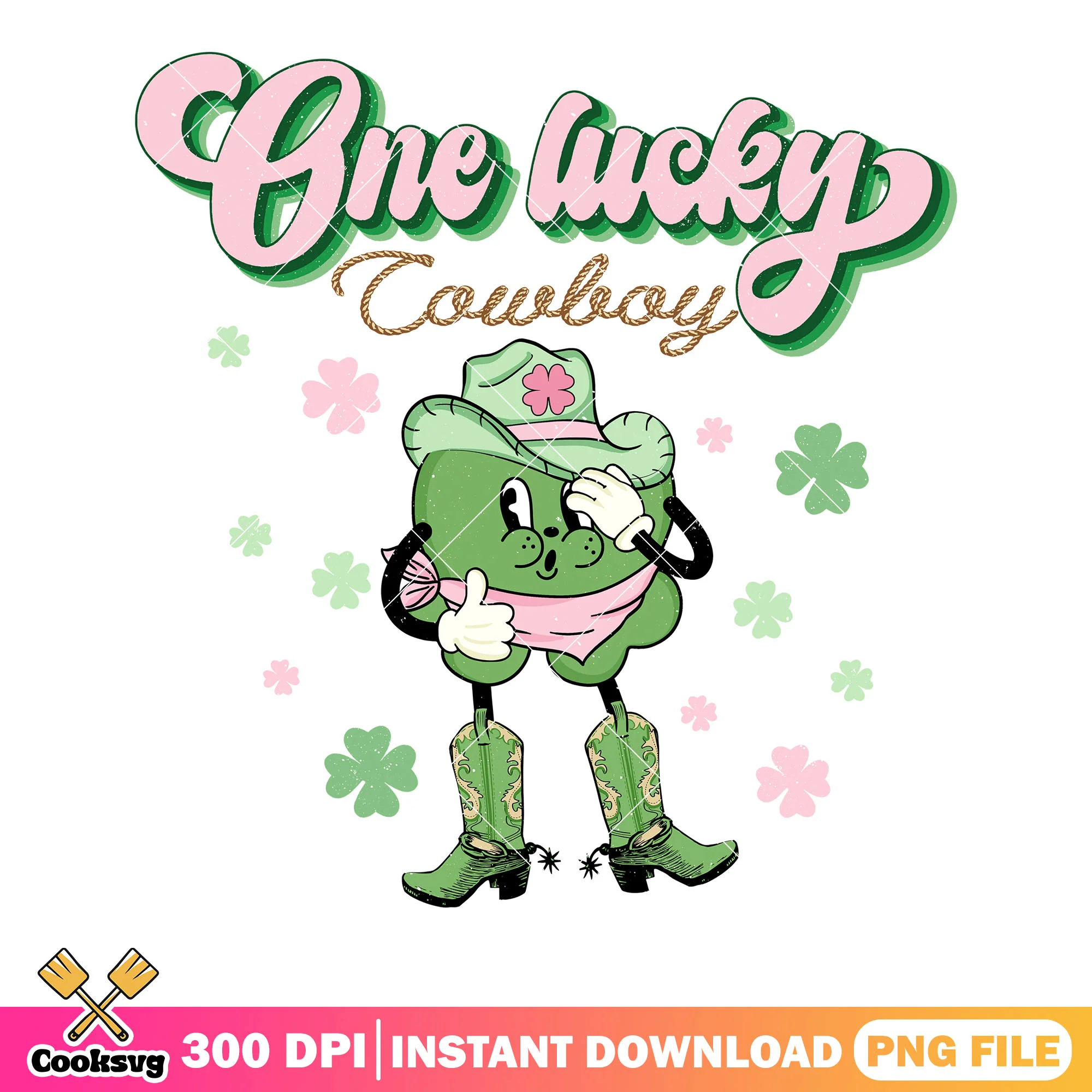 Howdy go lucky png, saint patricks day png, four leaf clover png
