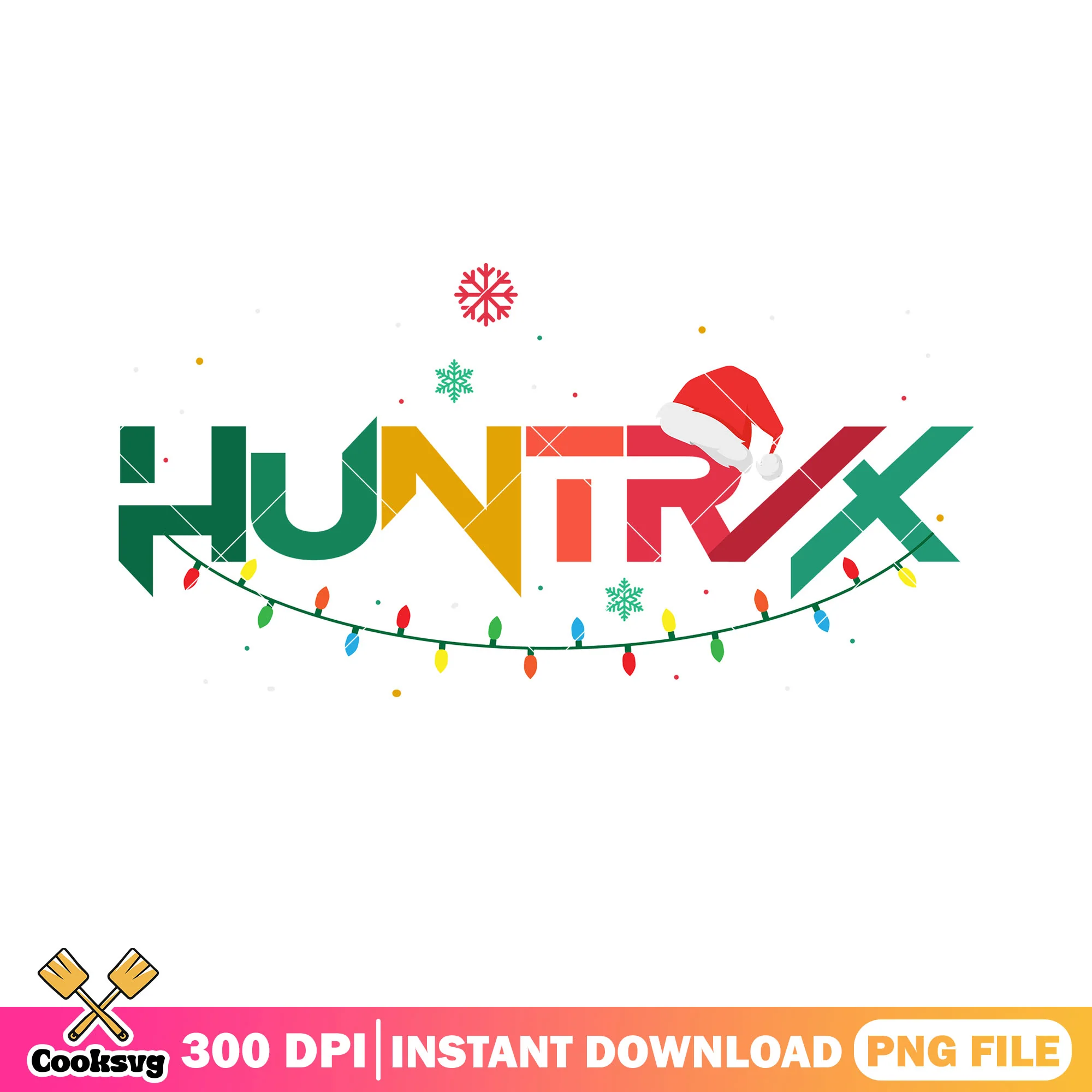 Huntrix christmas santa decor png, huntrix png, santa hat png