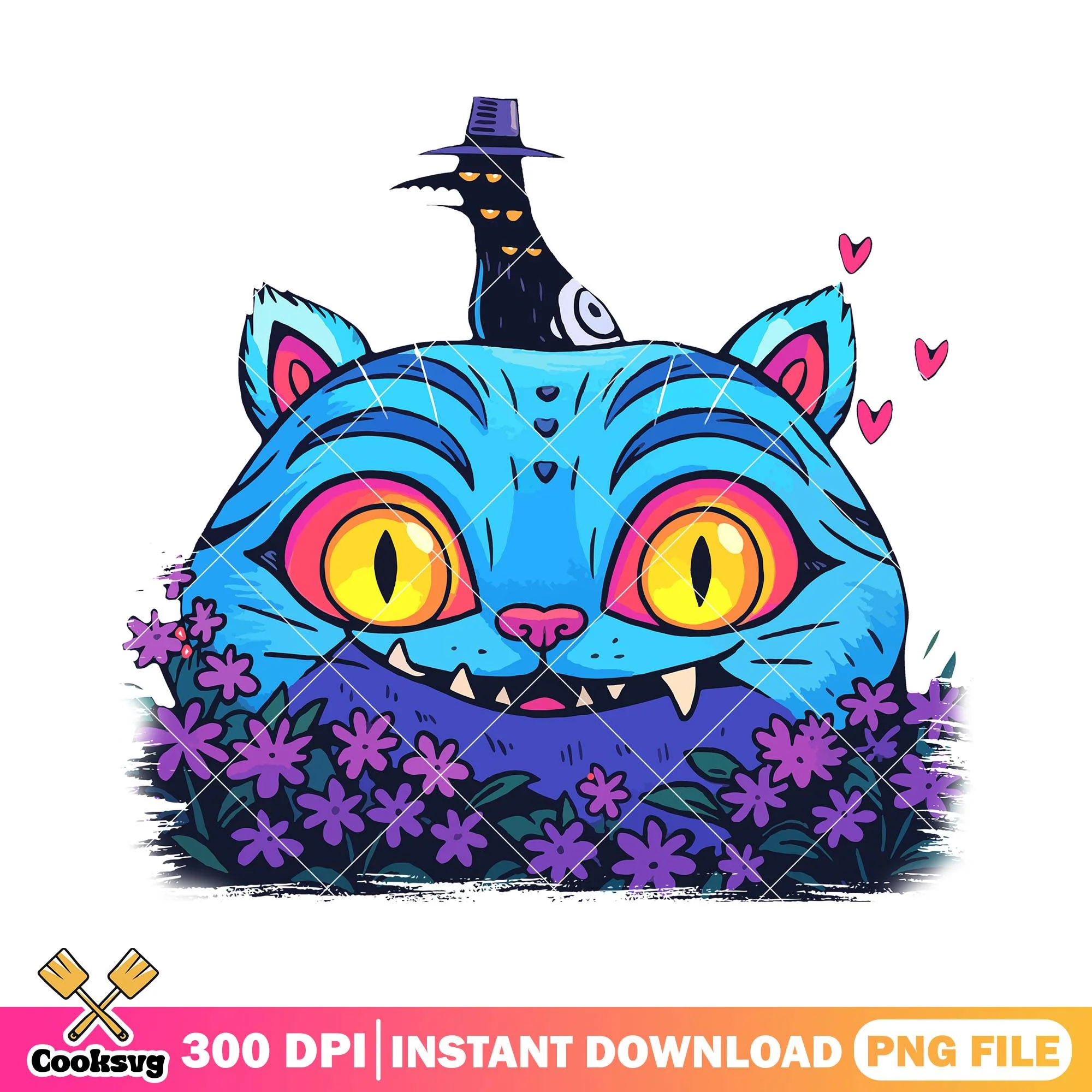 Huntrix derpy head floral png, derpy demon png, demon hunters png