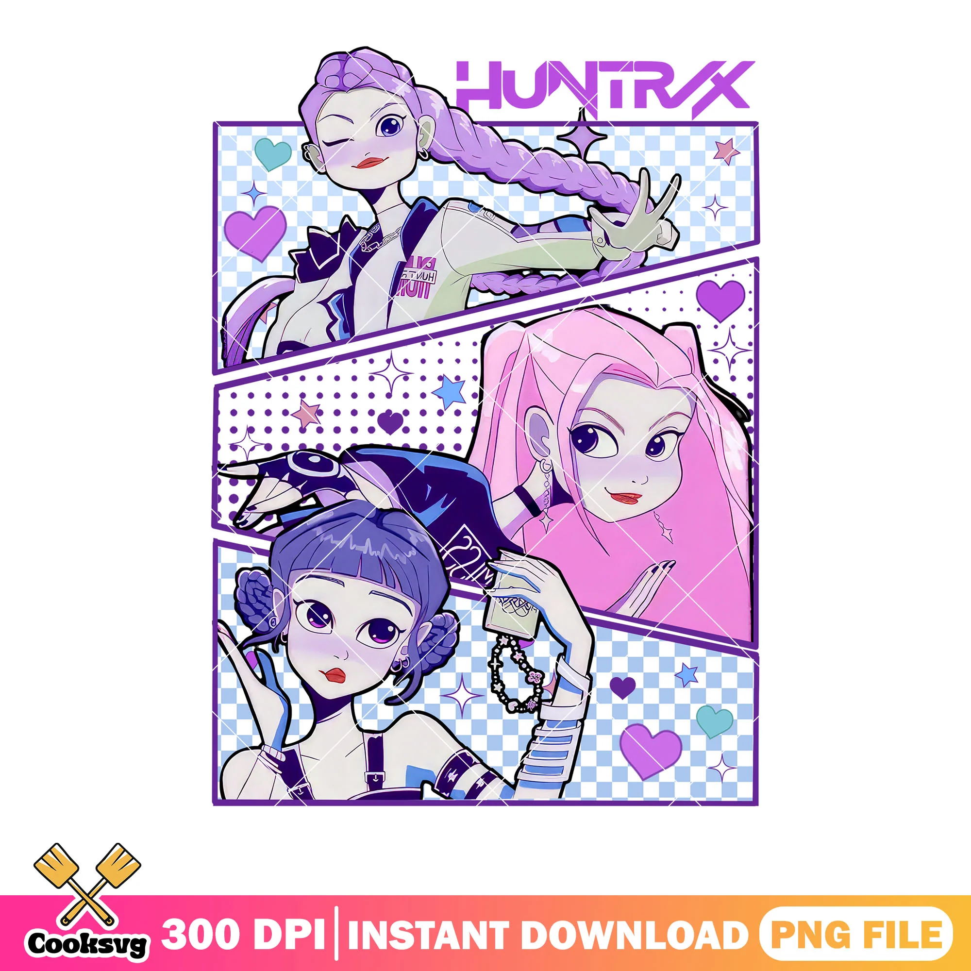 Huntrix girl box png, kpop demon hunters png, huntrix netflix png