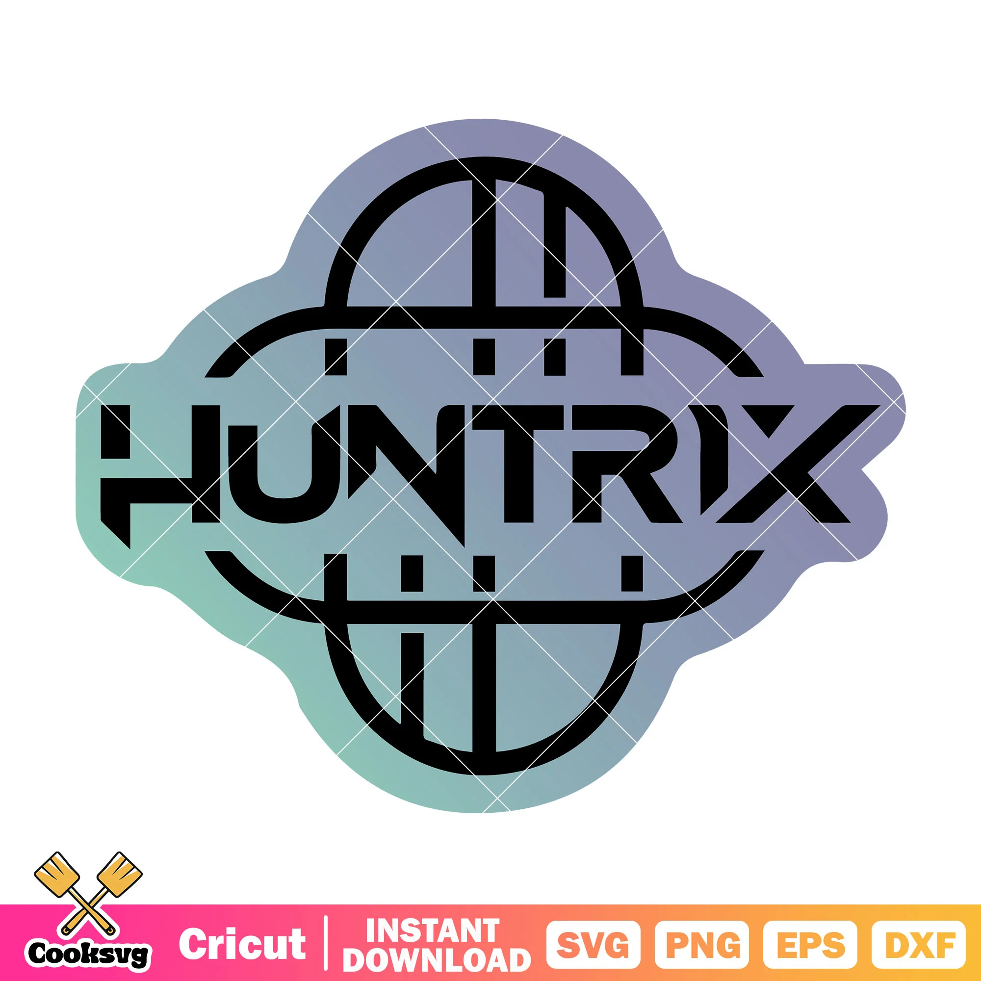 Huntrix girl logo svg, huntrix kpop svg, netflix huntrix svg