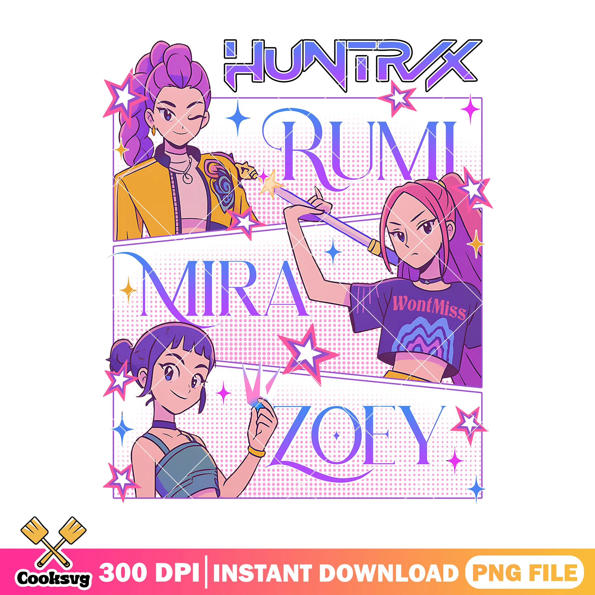 Huntrix girl member png, huntrix movie png, kpop hunters png