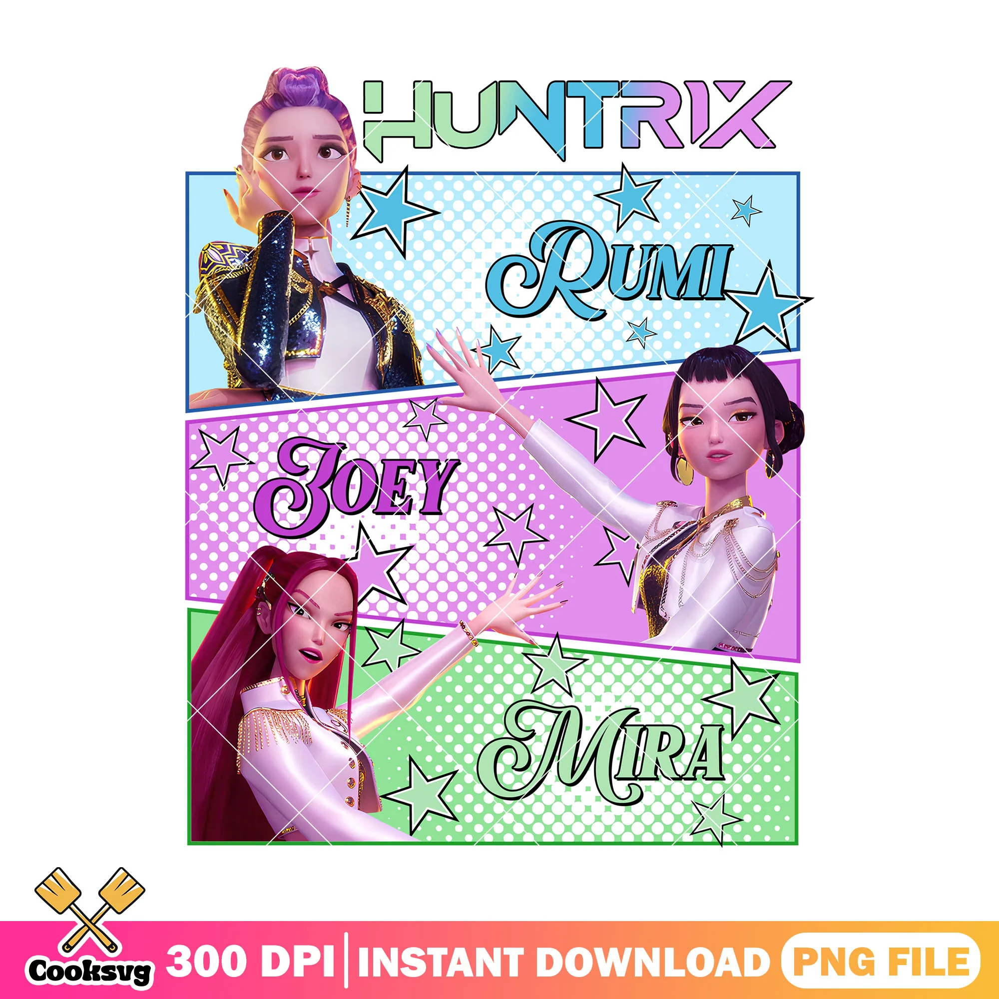 Huntrix golden dance star png, huntrix song png, huntrix netflix png