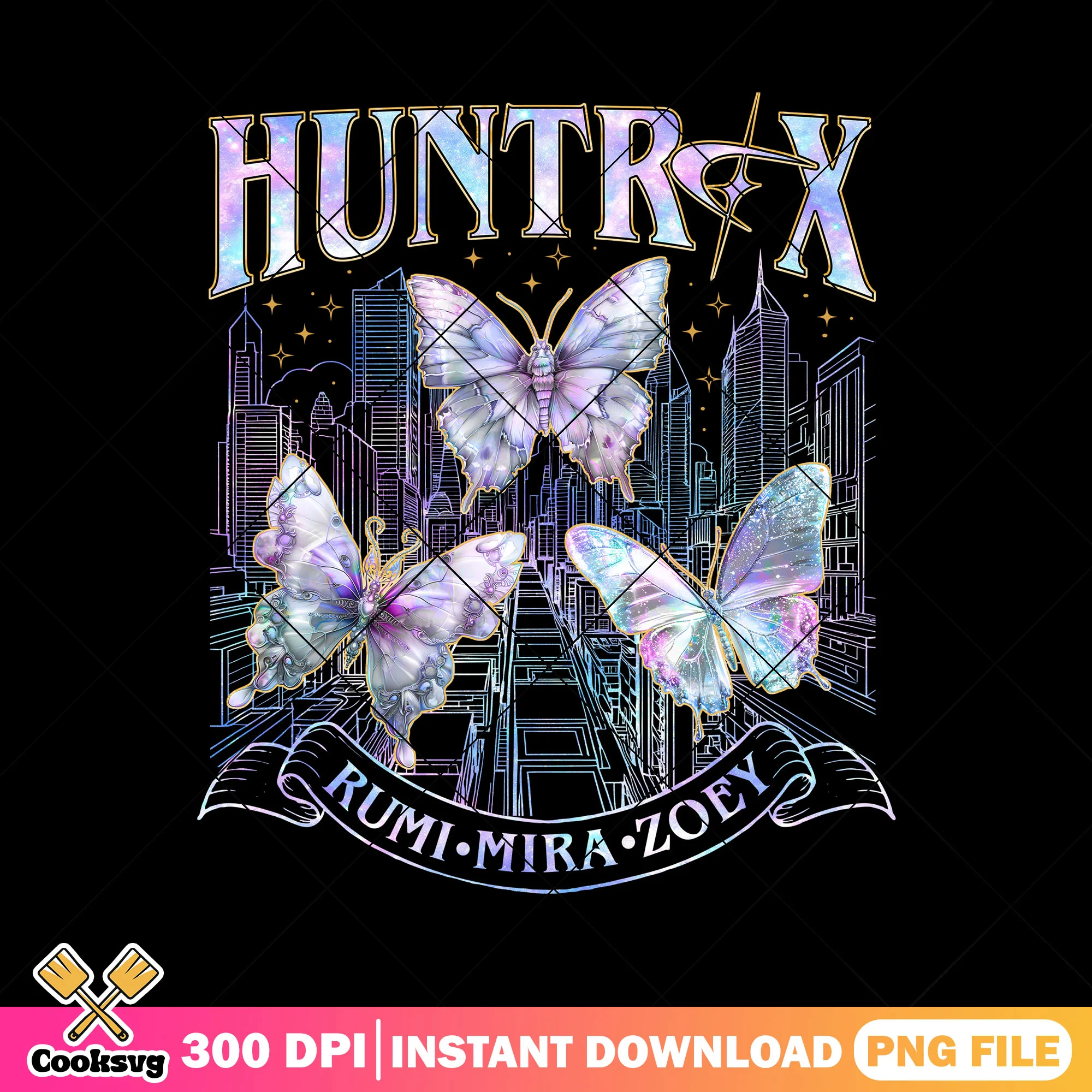 Huntrix kpop butterfly png, huntrix girl png, kpop huntrix png