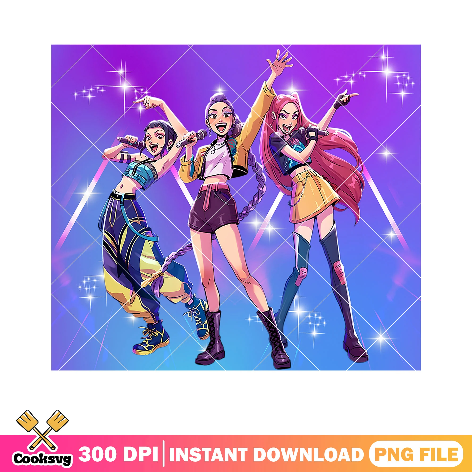 Huntrix live concert logo png, poster huntrix concert png, anime png