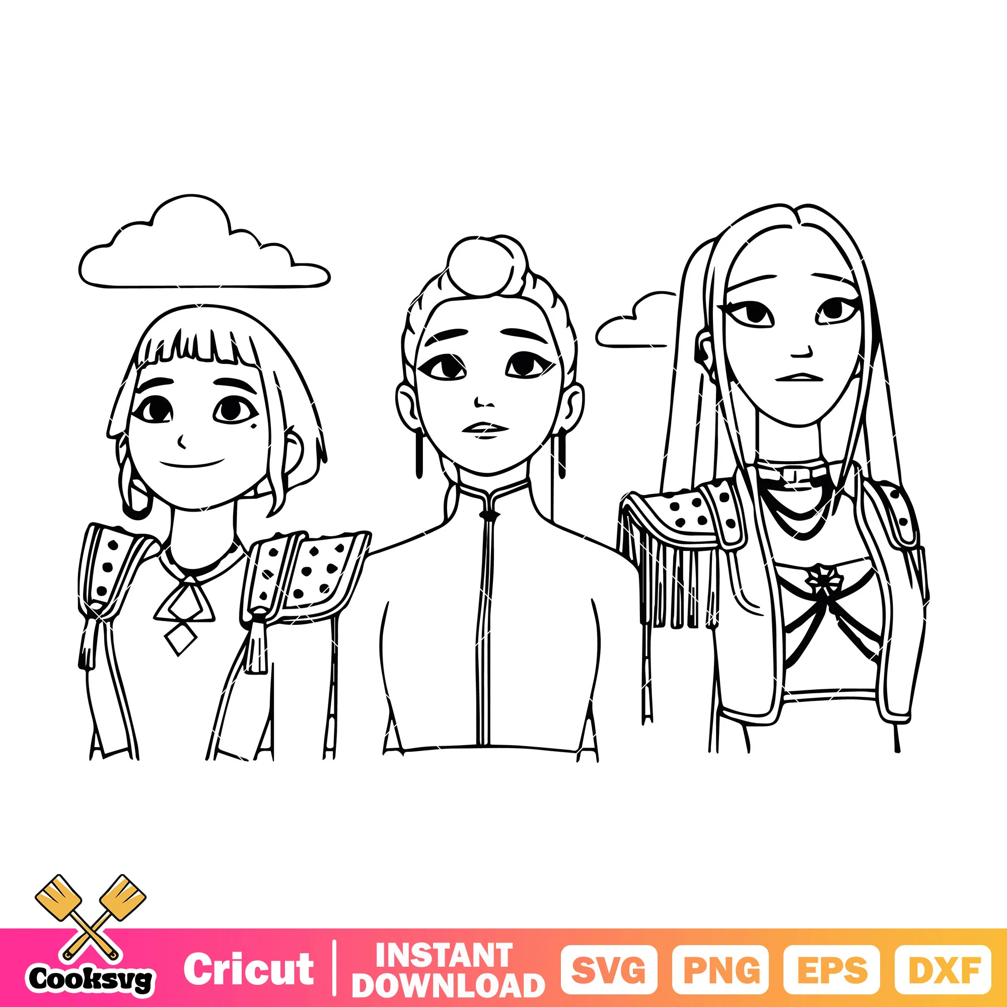 Huntrix perfome costume svg, huntrix band svg, huntrix movie svg