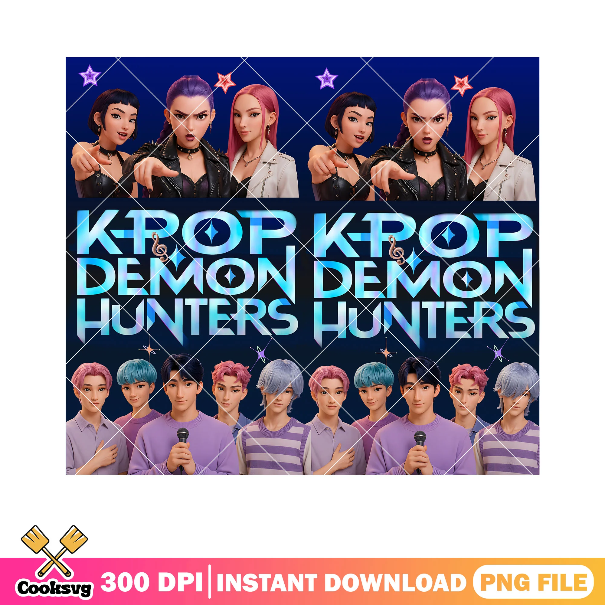 Huntrix saja boys logo png, movie poster png, anime saja boys kpop png