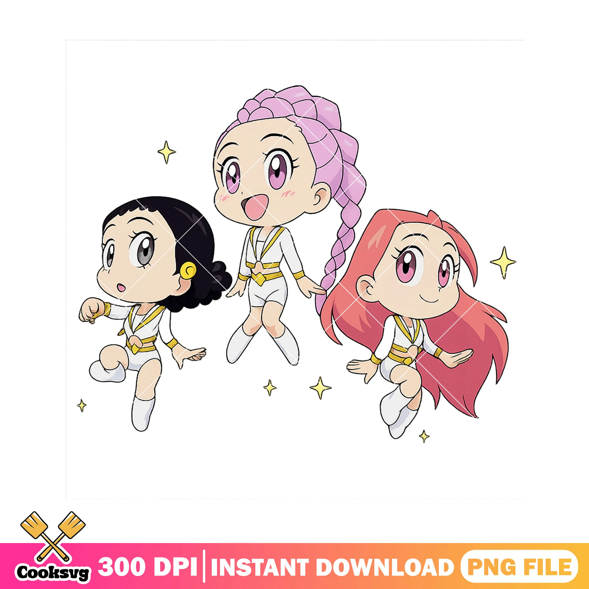 Huntrix shining girl png, huntrix member png, kpop hunters png