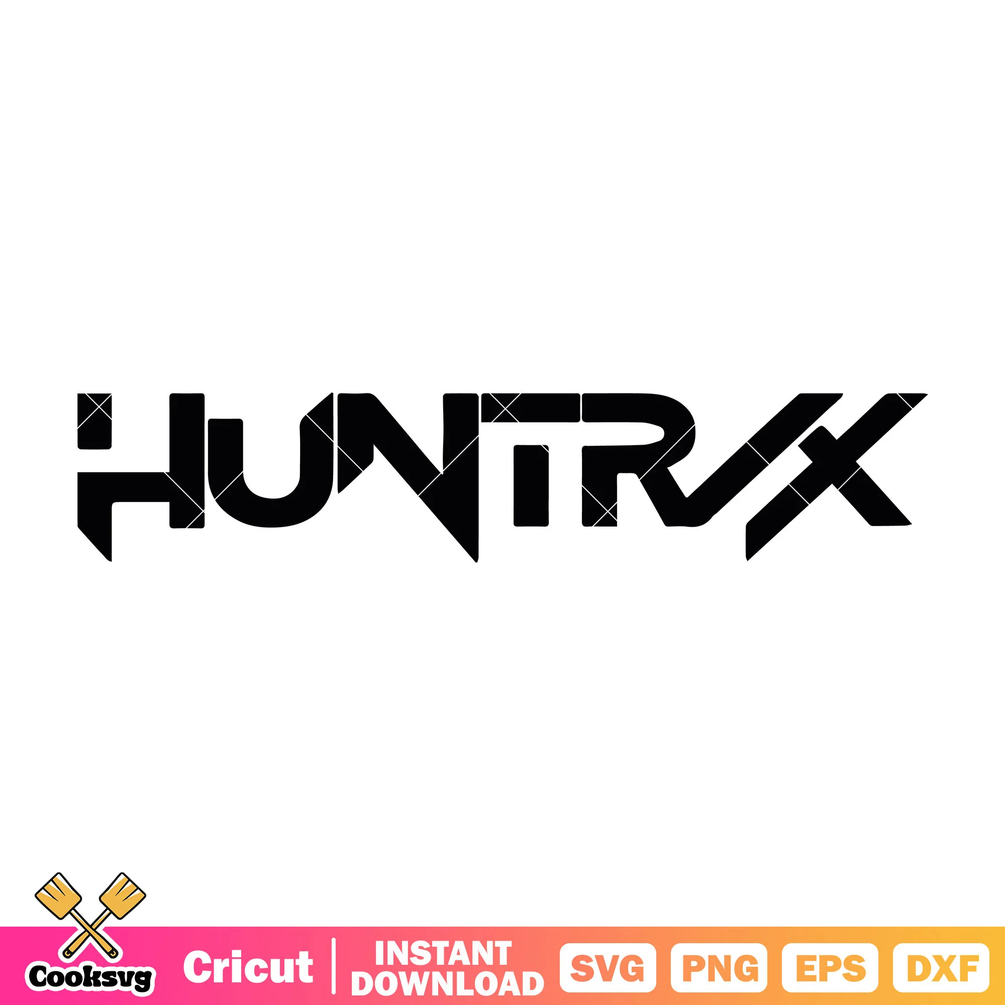 Huntrix text outline svg, huntrix band svg, kpop huntrix svg