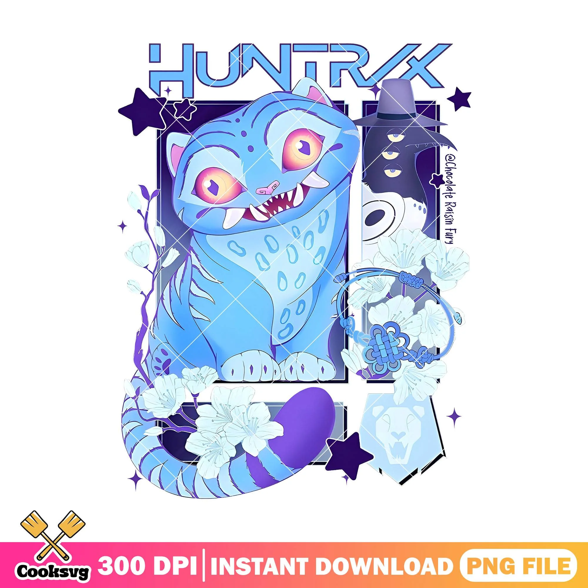 Huntrix tiger derpy png, derpy tiger png, kpop huntrix png