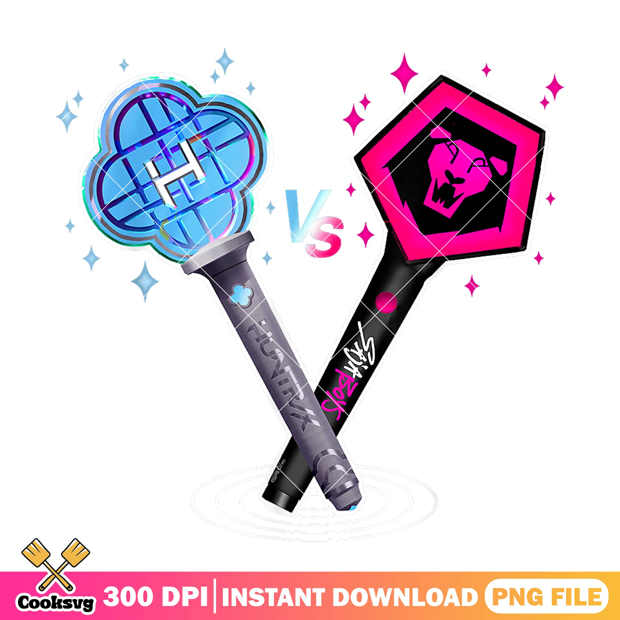 Huntrix vs saja light stick png, kpop saja png, kpop huntrix png