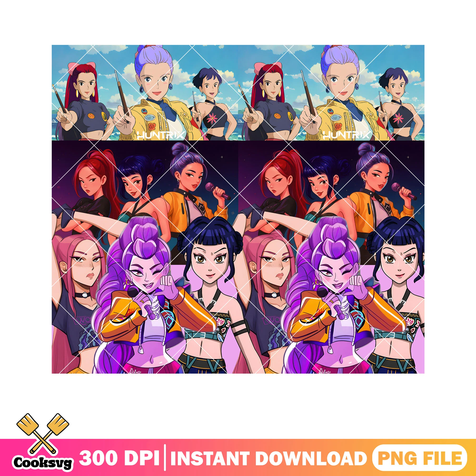 Huntrix zoey mira rumi logo png, golden png, cartoon anime png