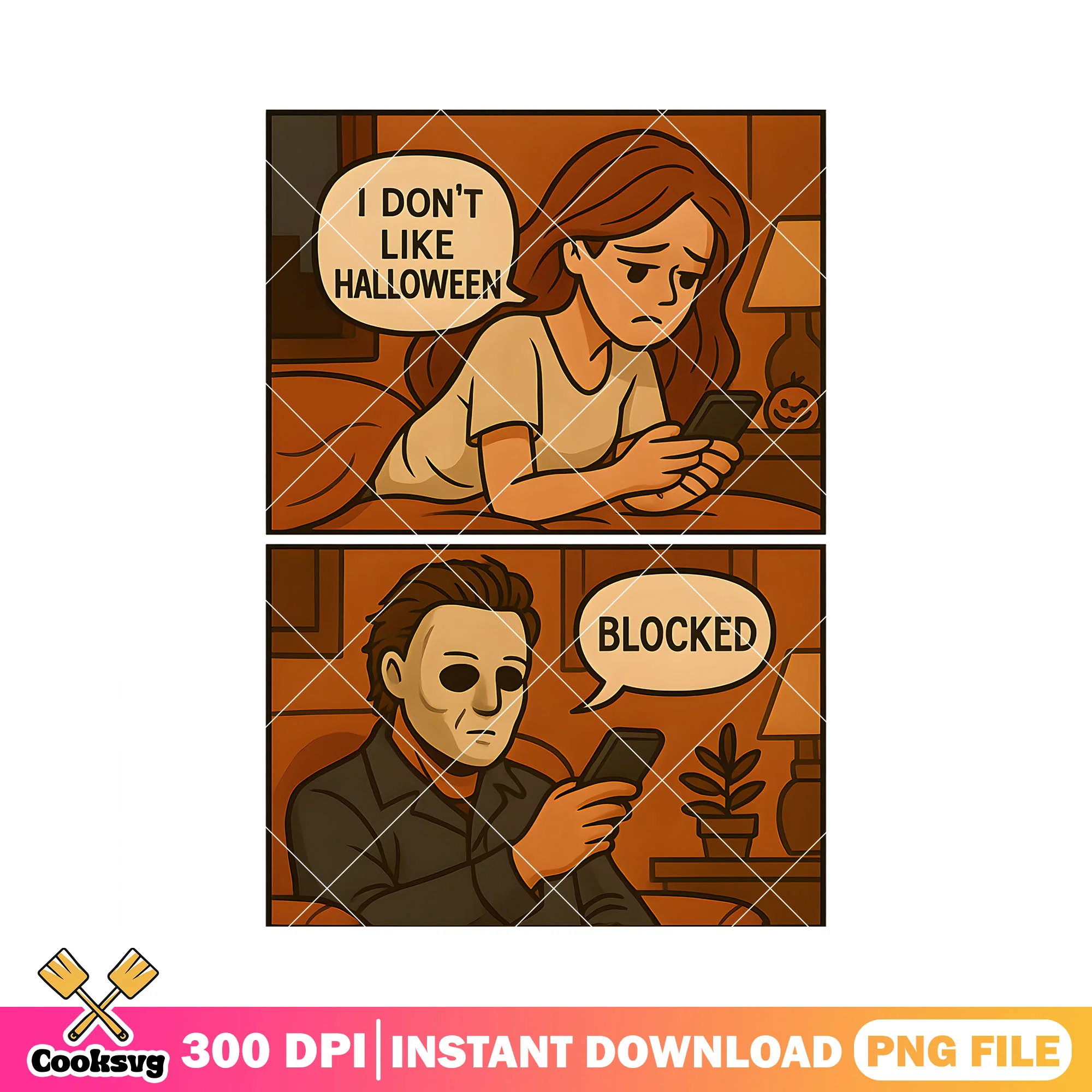 I dont like halloween png, funny halloween png, halloween kills png